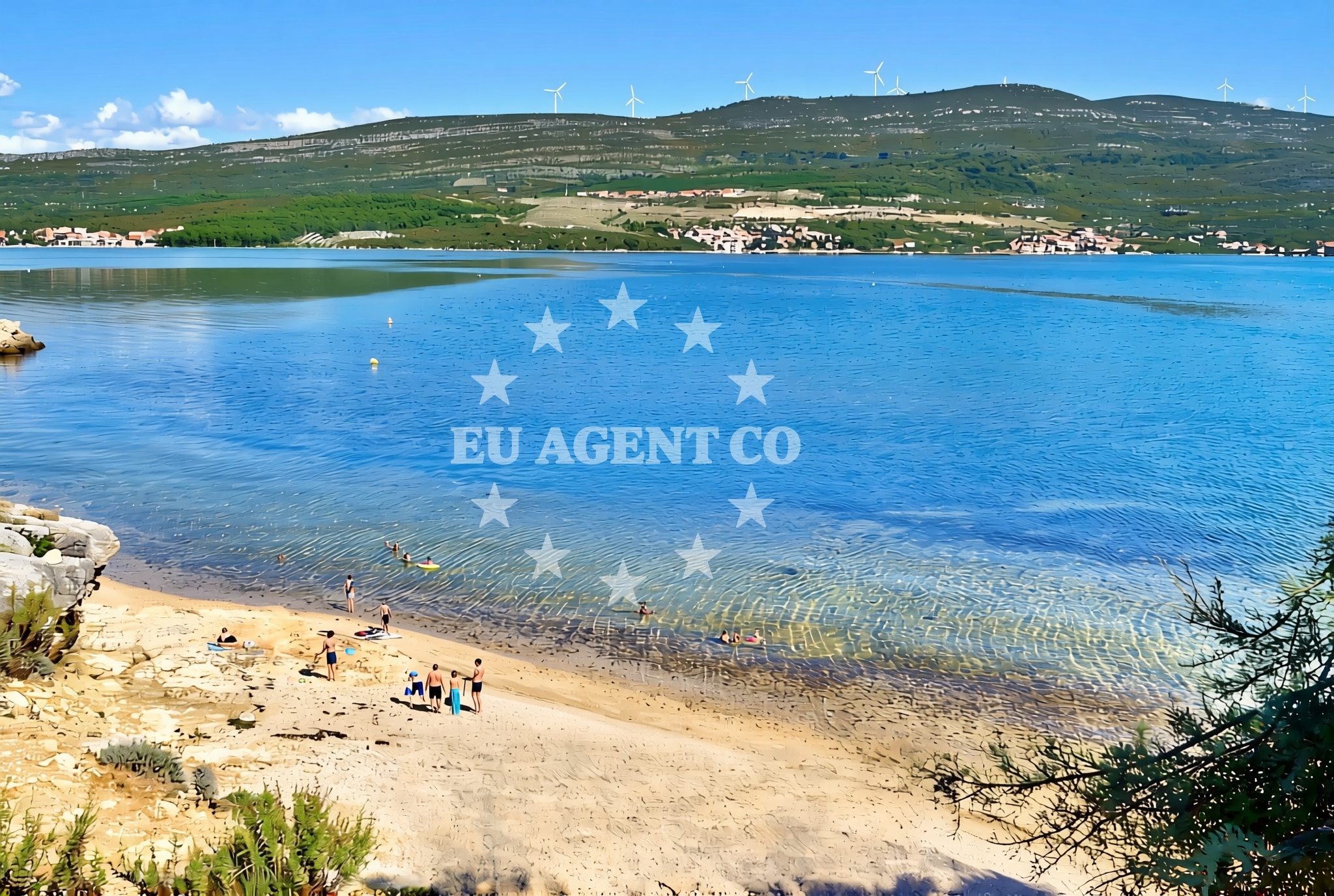 Sea and coastal view of Ćuskijaš sjever, Pridraga Beach in Ćuskijaš sjever
