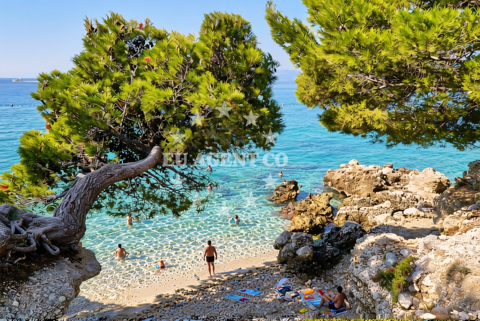 Sea and coastal view of Cvitačka (FKK), Makarska Beach in Cvitačka (FKK)