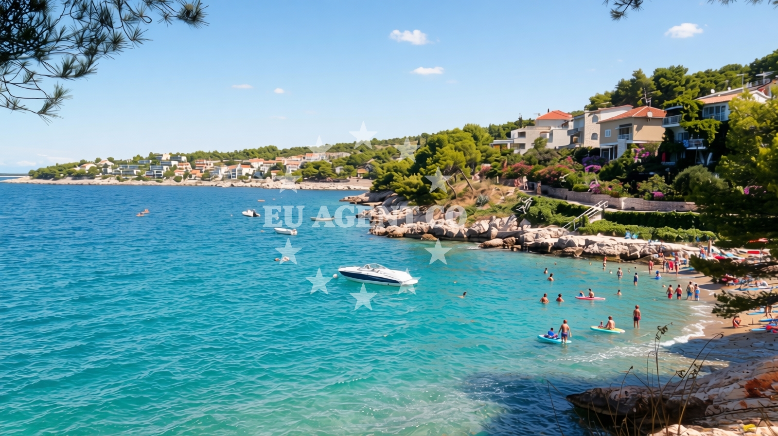 Sea and coastal view of Dagna beach in 14 Ulica Tina Ujevića, Primošten