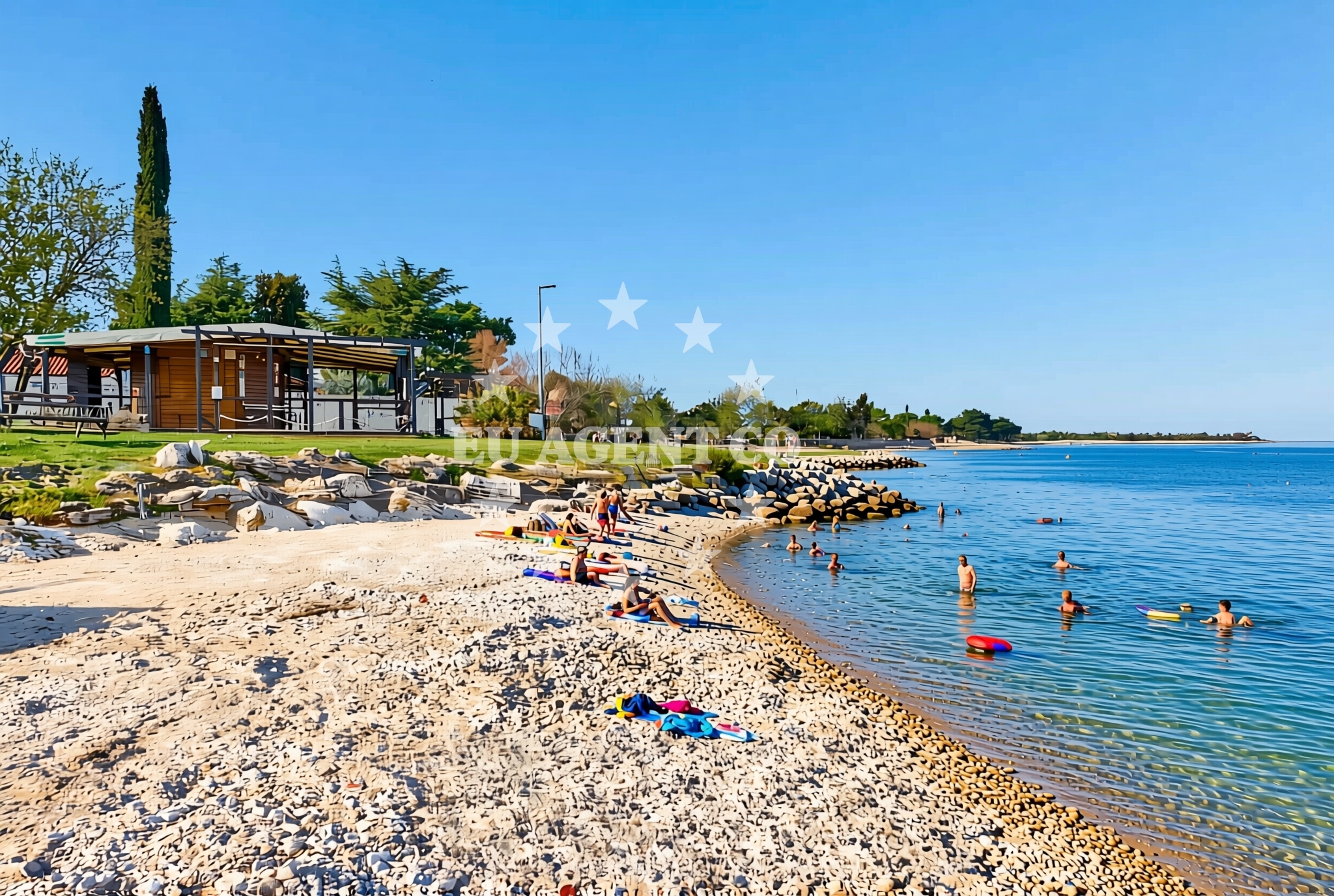 Additional view of Dajla beach in Sv. Benedikt 36c, Novigrad Istria