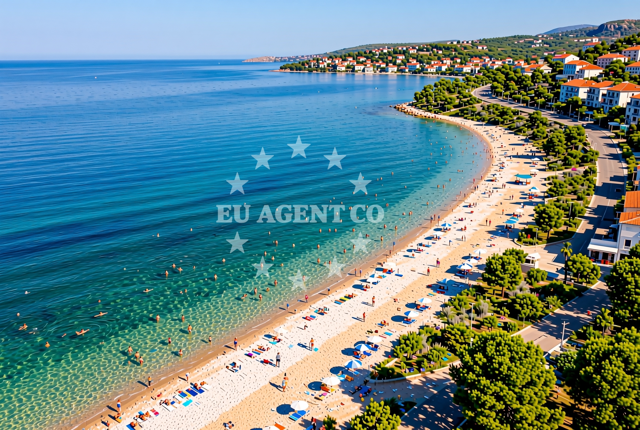 Sea and coastal view of Dajla: beaches and coves (2) in Dajla