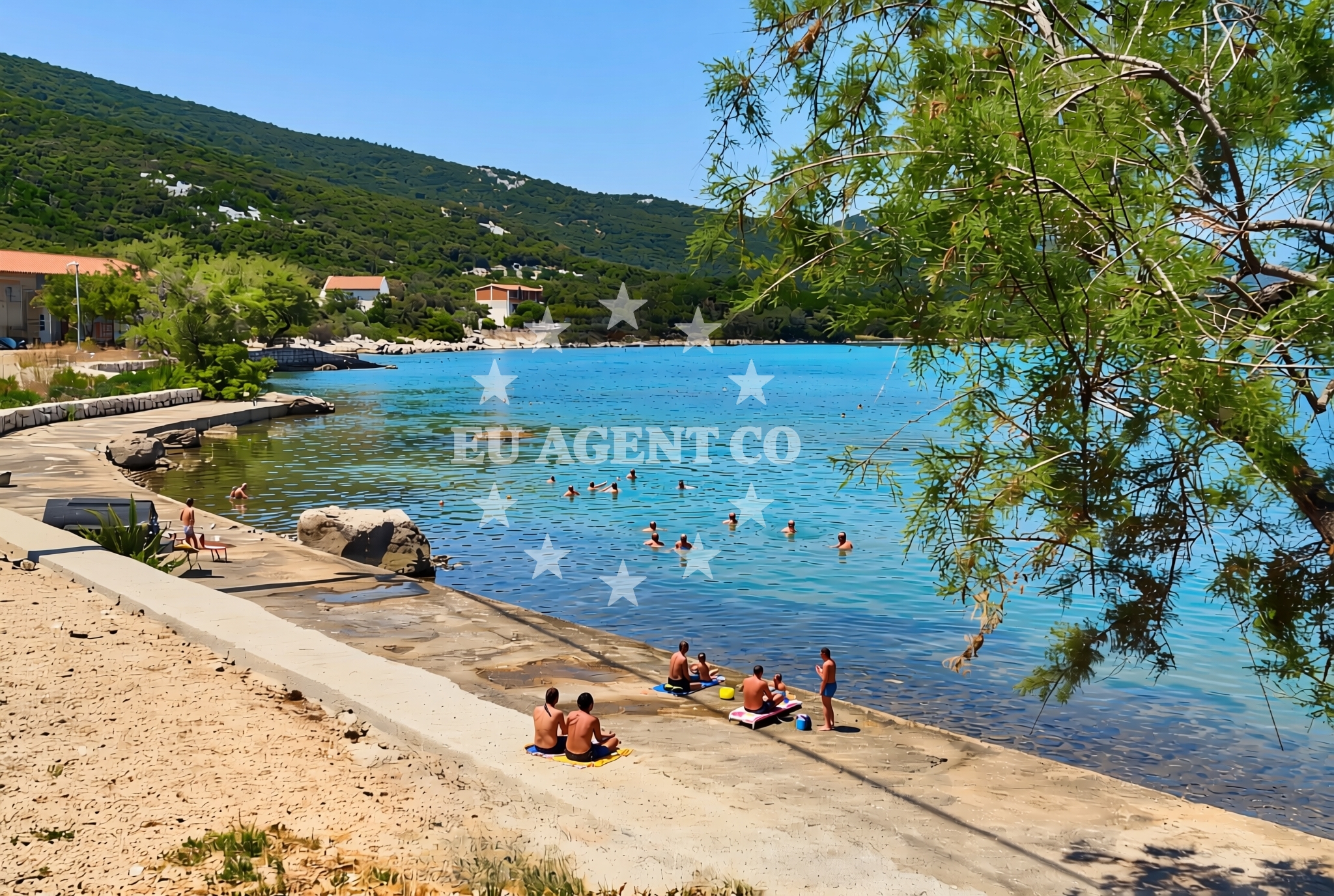 Overview of Dančanje: beaches and coves in Dančanje