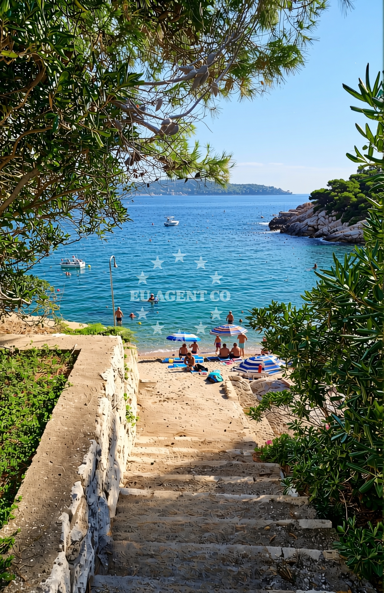 Sea and coastal view of Dance, Blato (Korčula) Beach in Dance