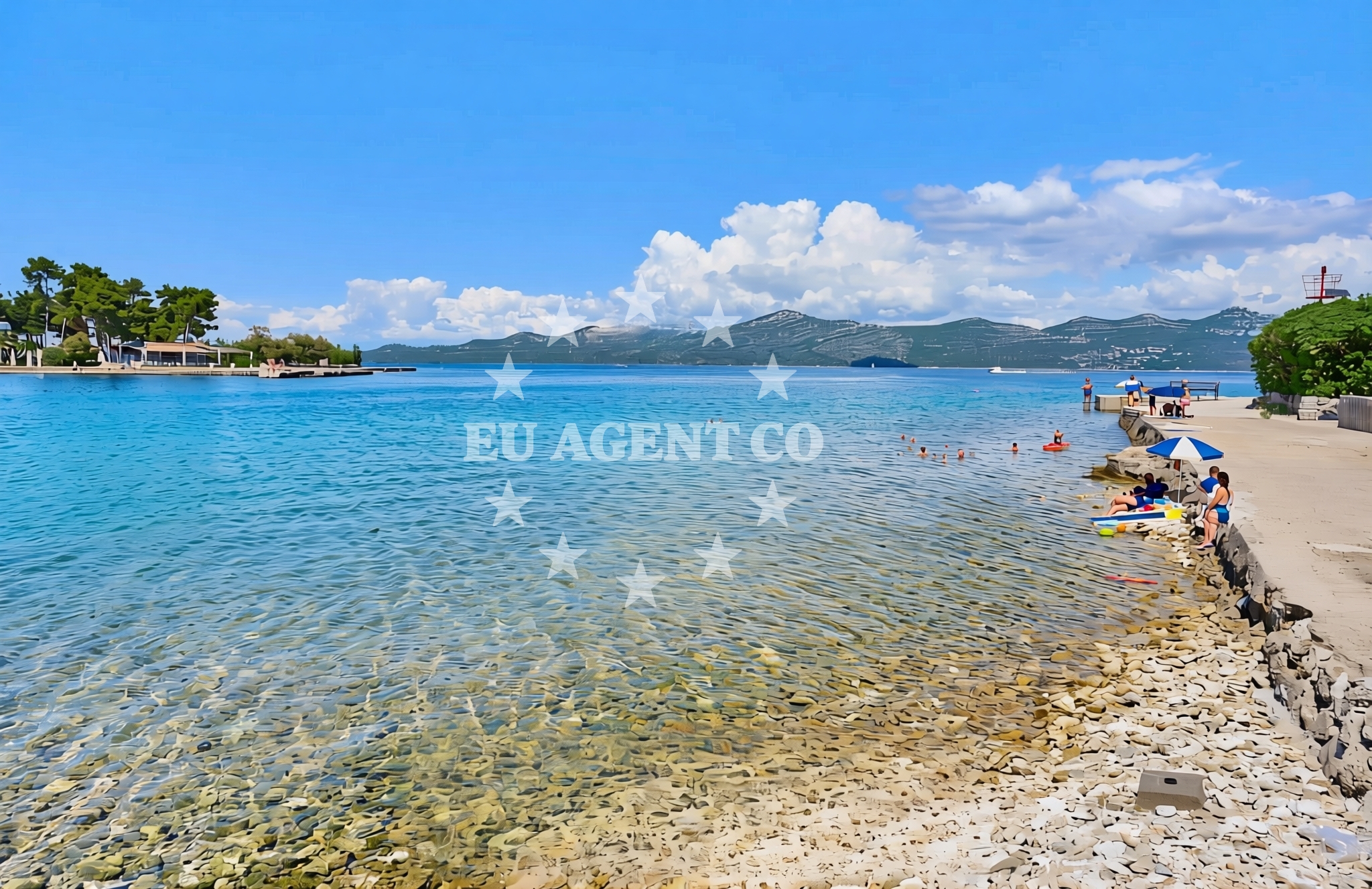 Sea and coastal view of Daničina, Veli Iž (Iž) Beach in Daničina