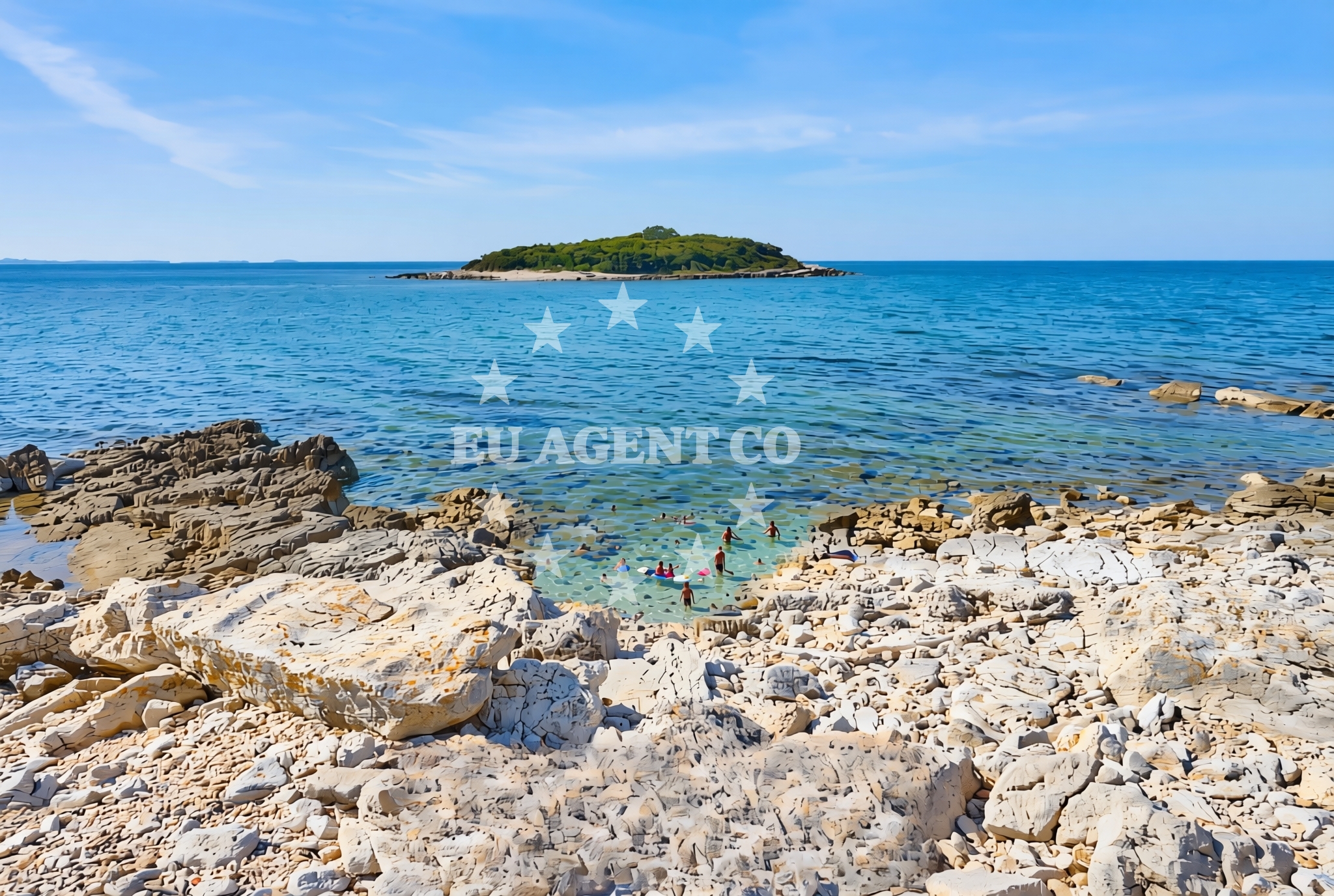 Shoreline and swimming area at Datule, Bale Beach in Datule