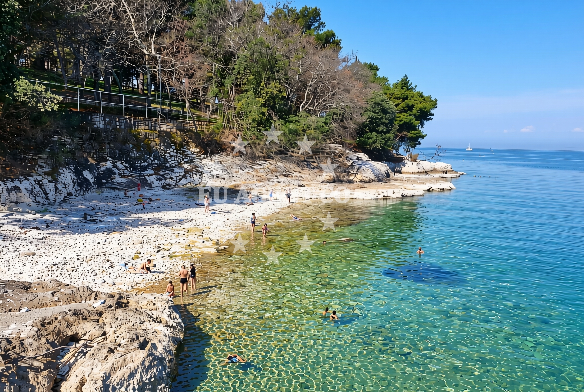 Overview of Debeli vrh, Poreč Beach in Debeli vrh