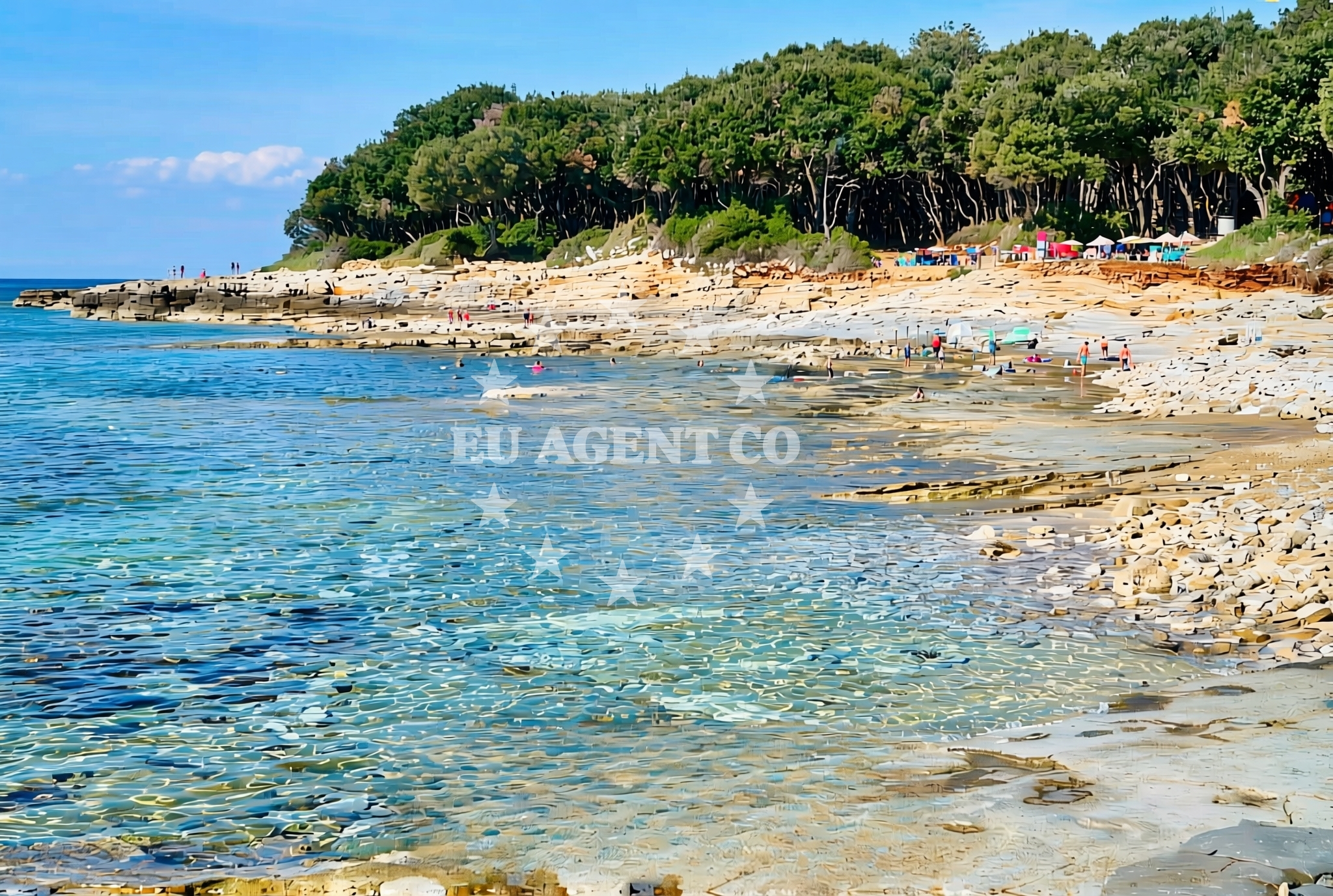 Overview of Debeljak (dog beach), Peroj Beach in Debeljak (plaža za pse)