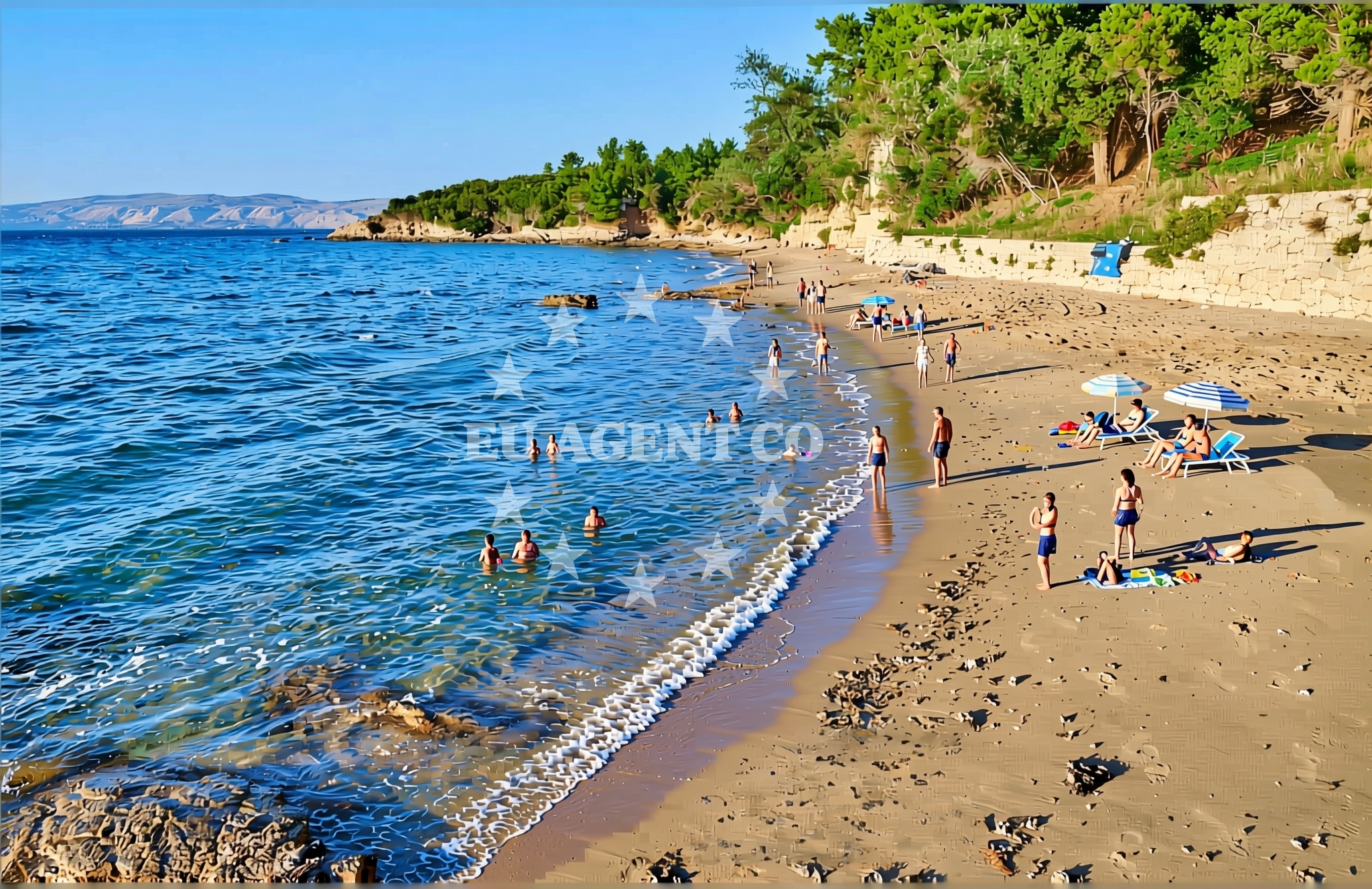 Overview of Dedan, Lopar (Rab) Beach in Dedan