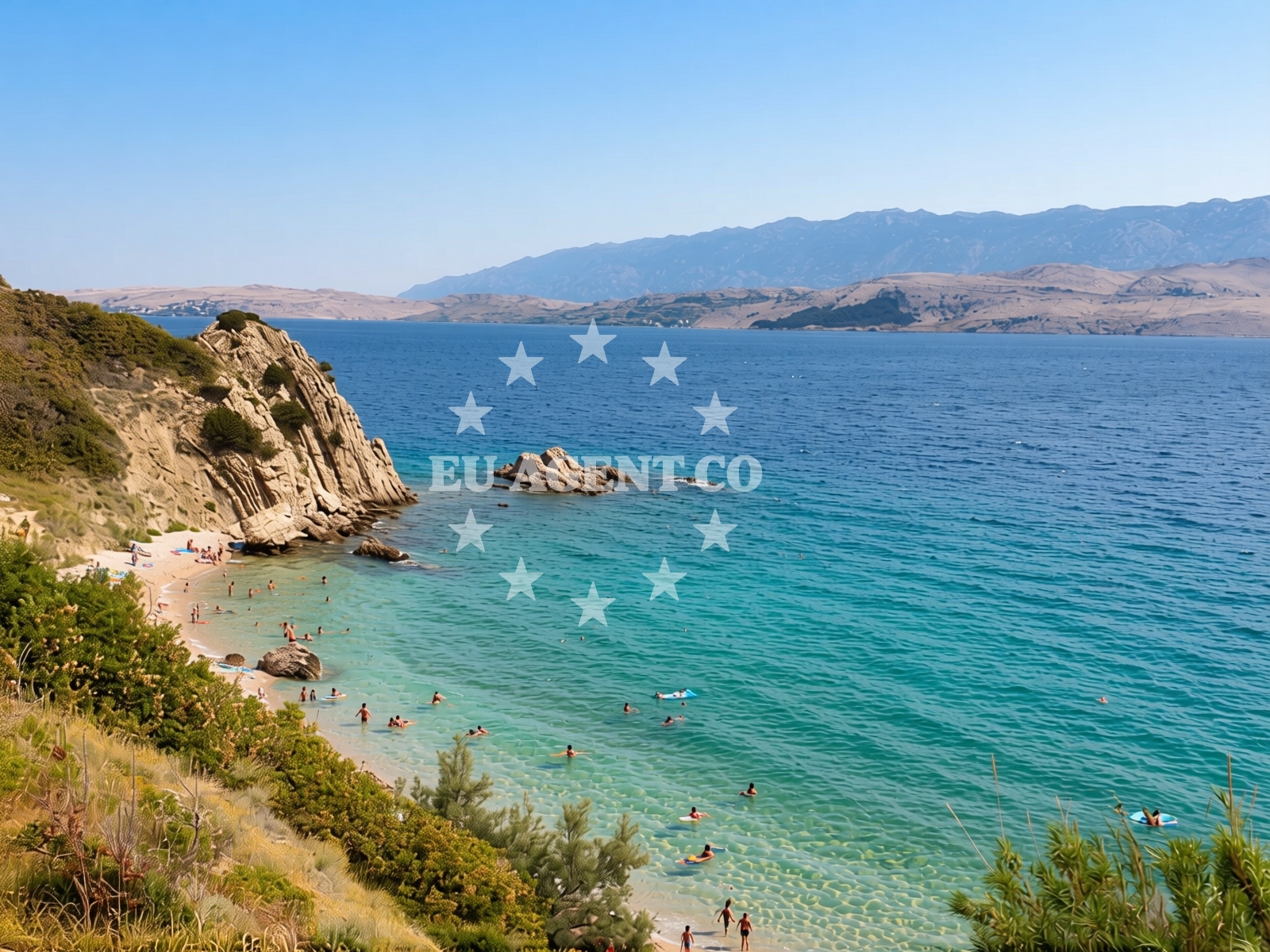 Additional view of Delfinka beach in Sveta Marija 13, Pag