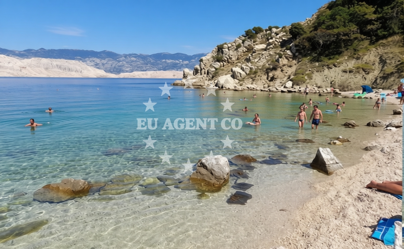Additional view of Delfinka beach in Sveta Marija 13, Pag