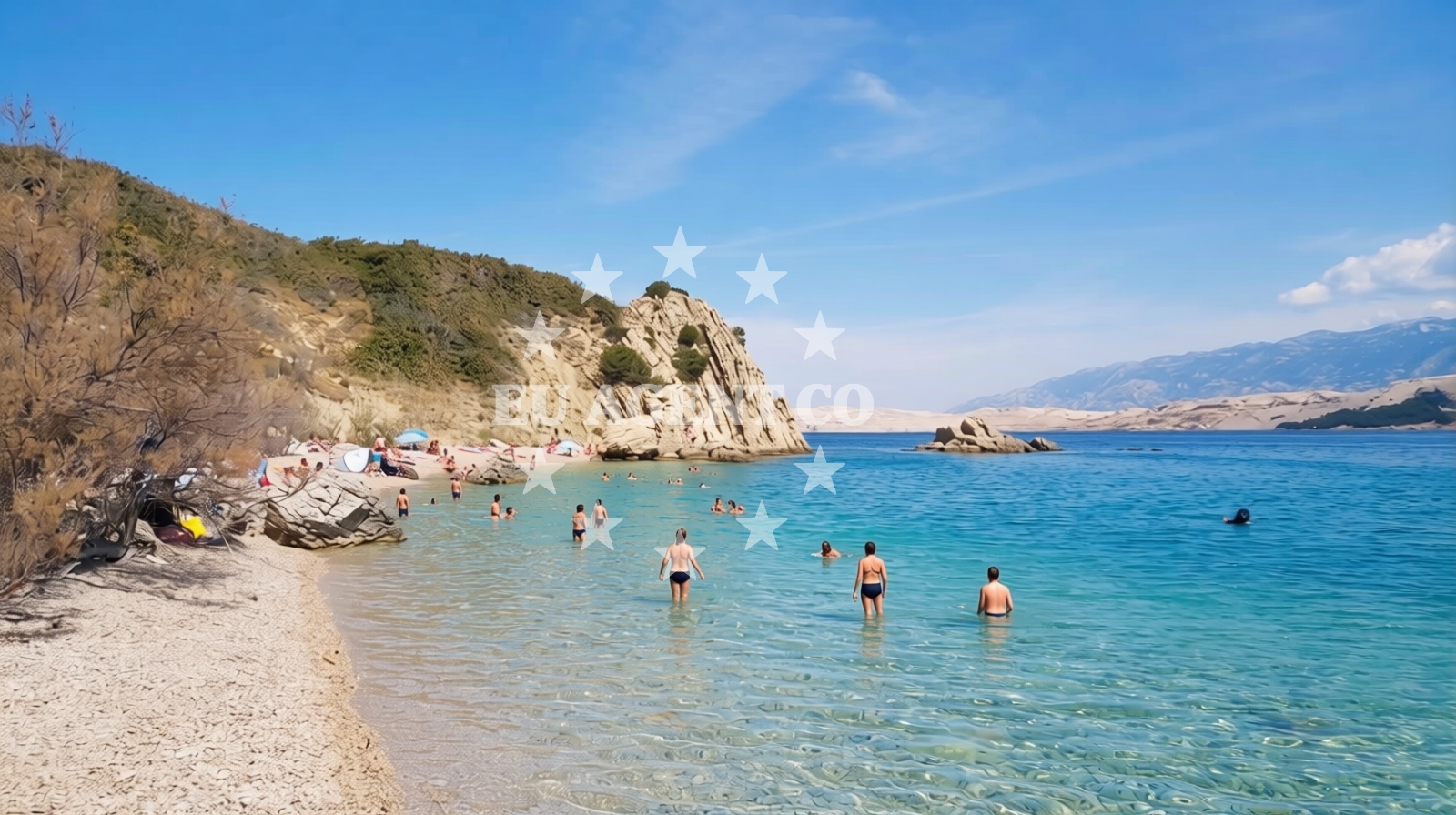 Additional view of Delfinka beach in Sveta Marija 13, Pag
