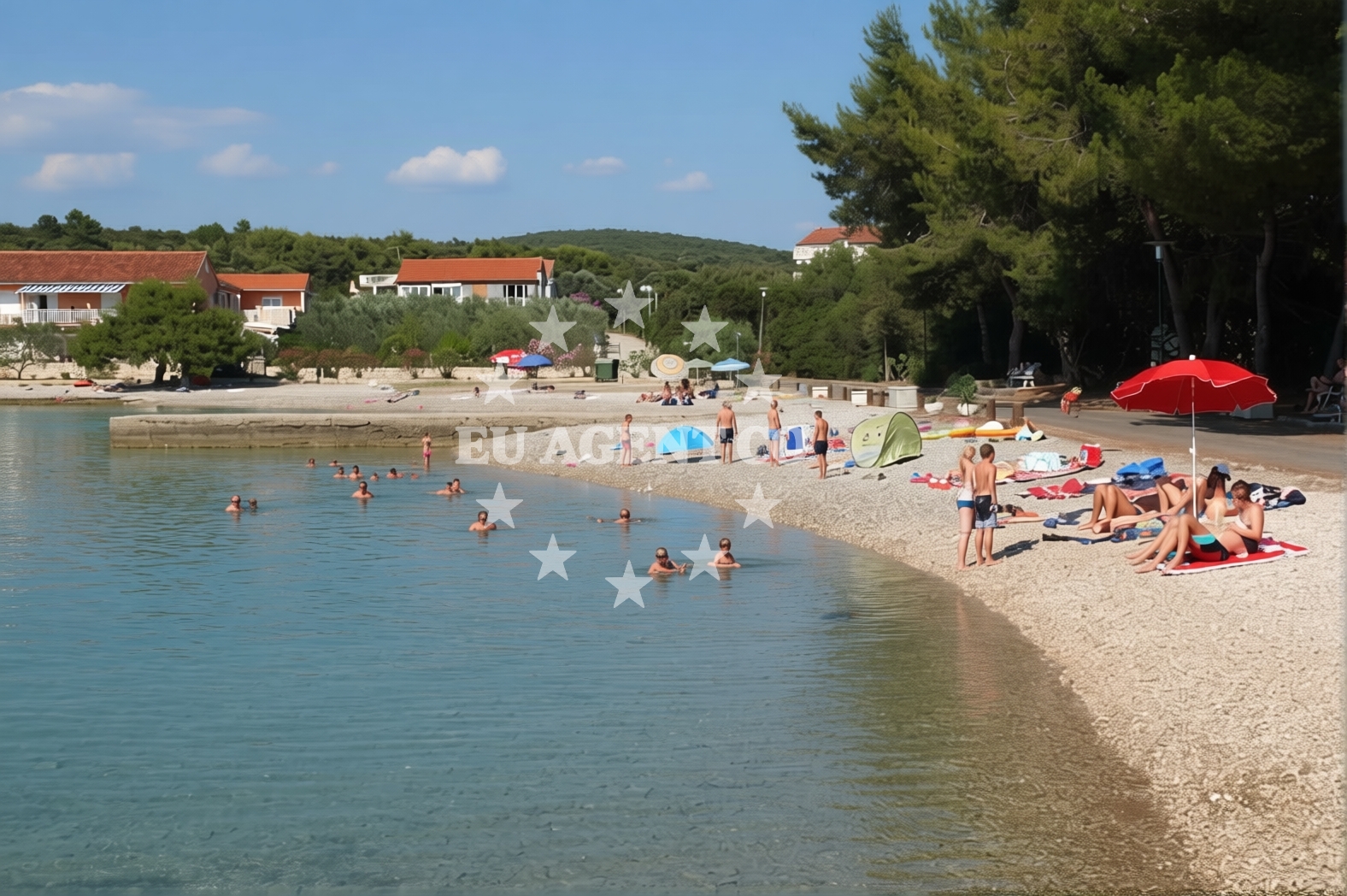 Overview of Denka beach in Lovište 75A, Lovište