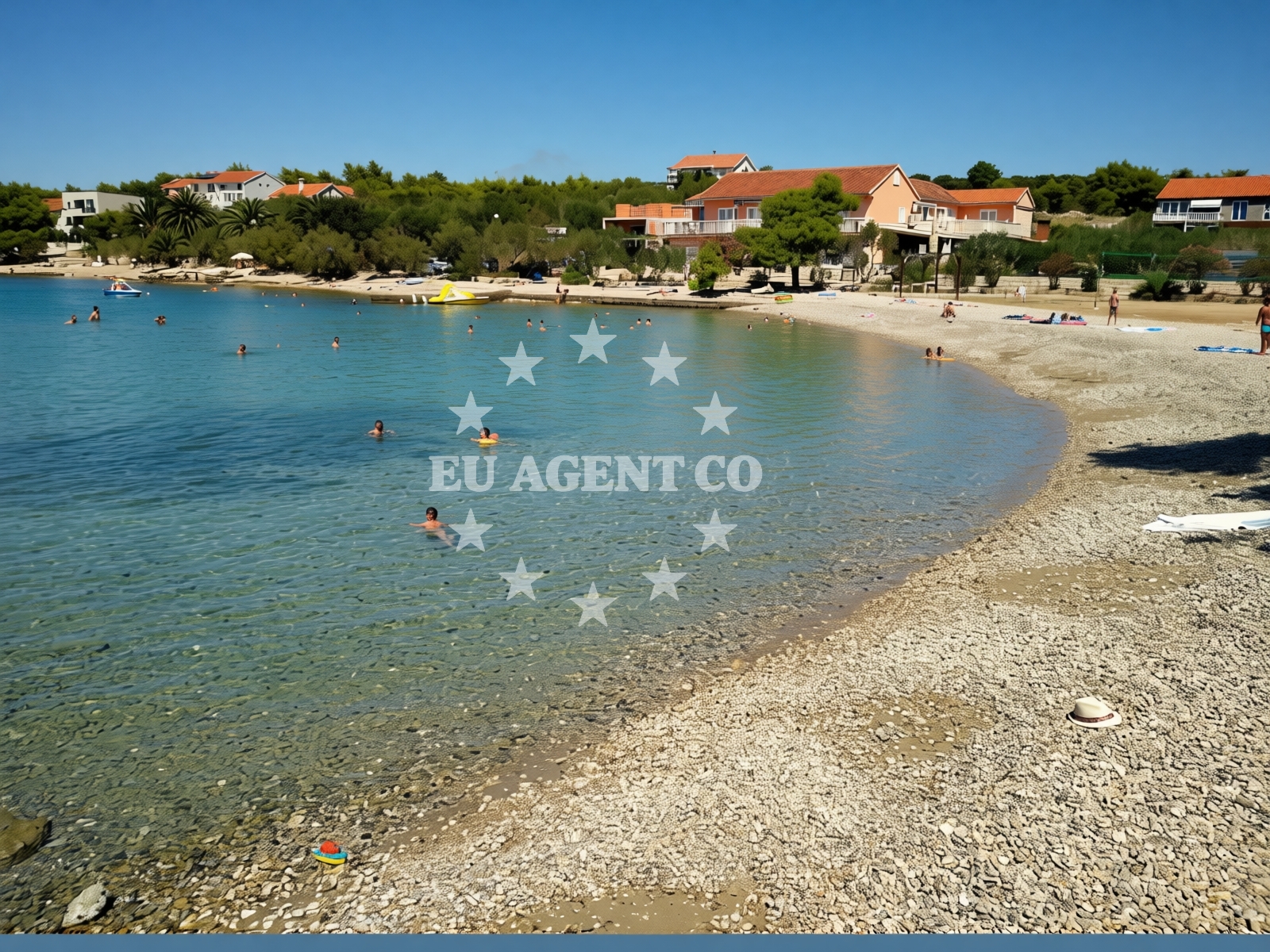 Shoreline and swimming area at Denka beach in Lovište 75A, Lovište