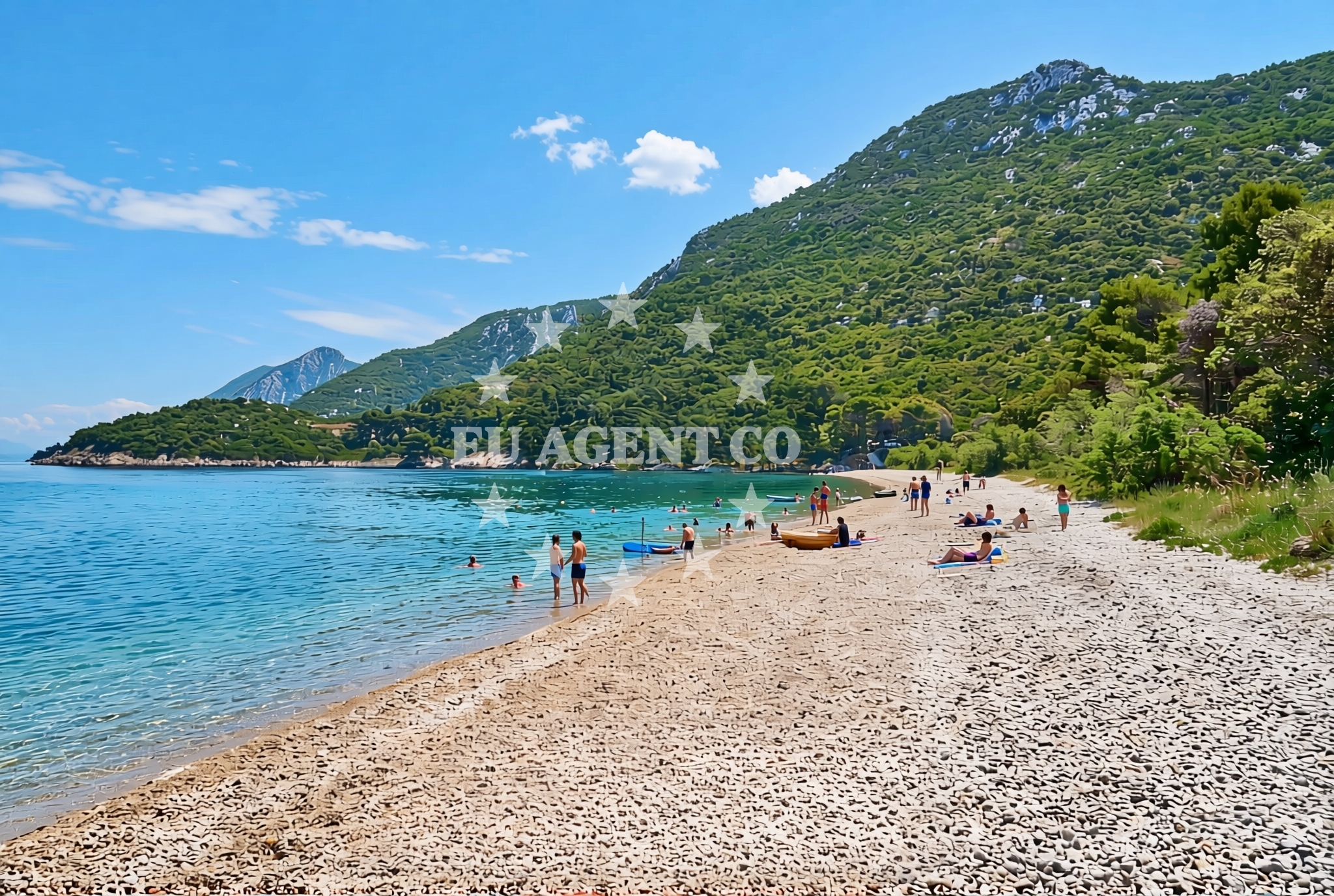 Overview of Desna luka, Duba Pelješka Beach in Desna luka