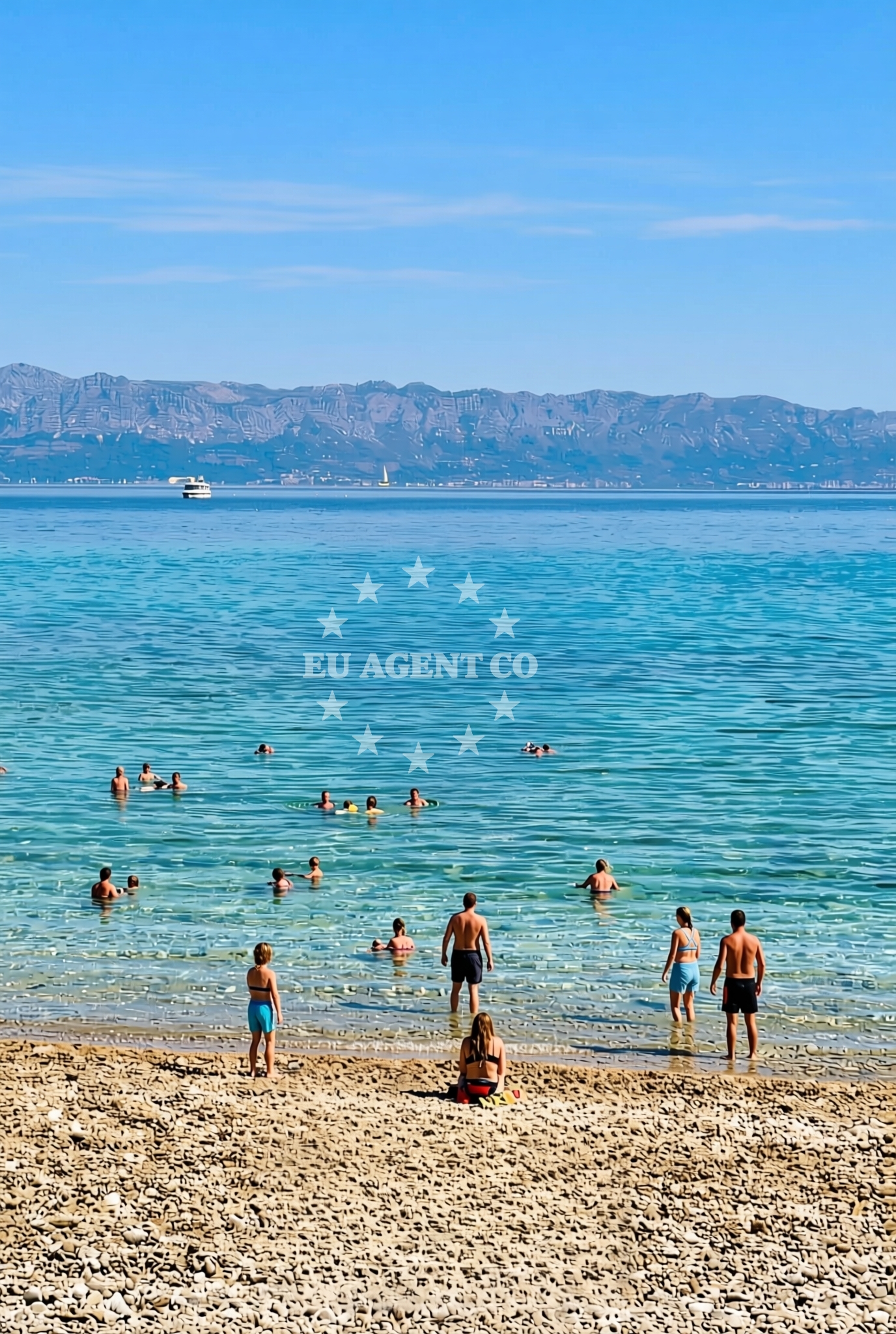 Sea and coastal view of Desna luka, Duba Pelješka Beach in Desna luka