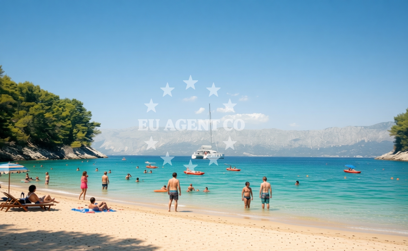 Shoreline and swimming area at Didina beach III in Put Pomurvice 18, Sućuraj