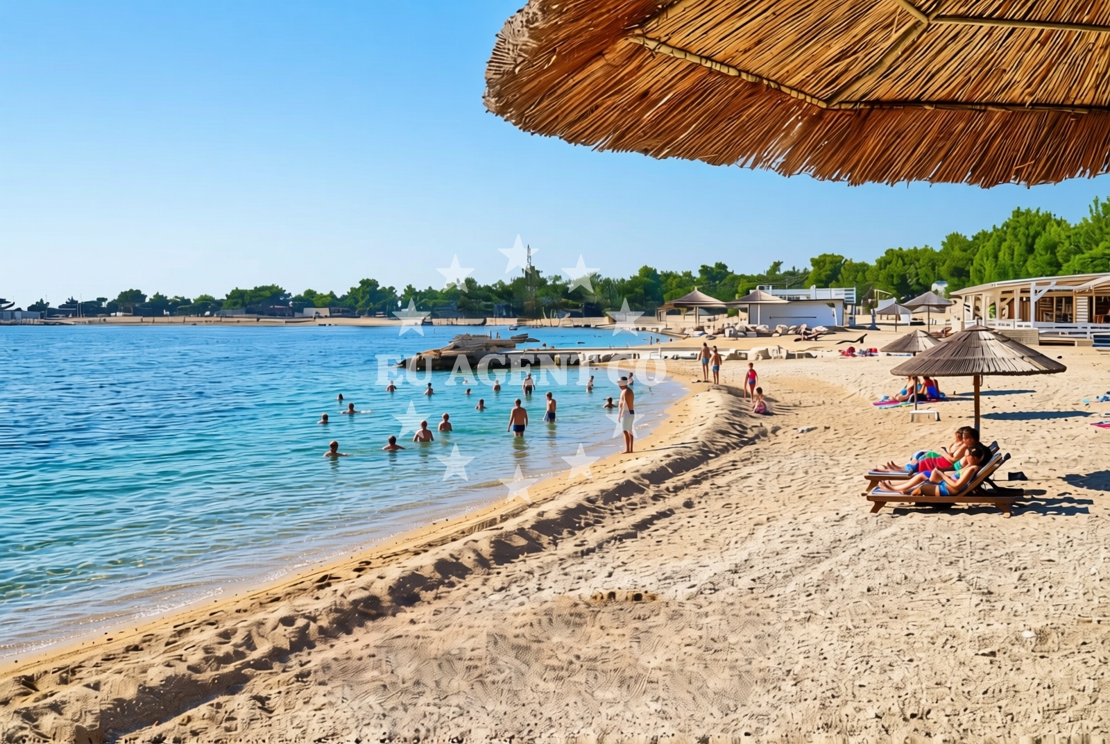 Shoreline and swimming area at Dijamantna plaža, Šimuni (Pag) Beach in Dijamantna plaža