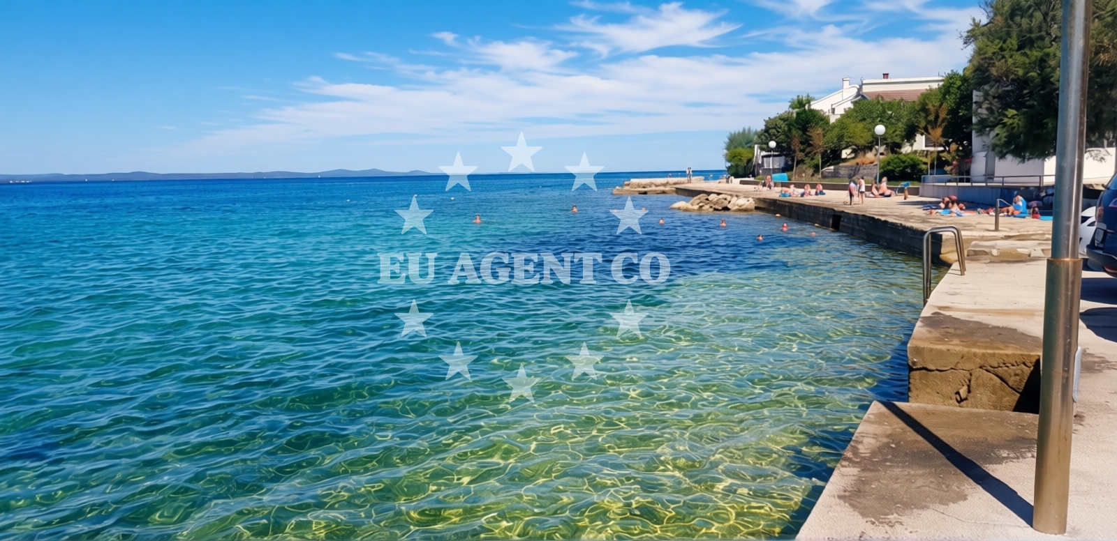 Sea and coastal view of Diklo Village Beach in Markezića ulica 2b, Zadar