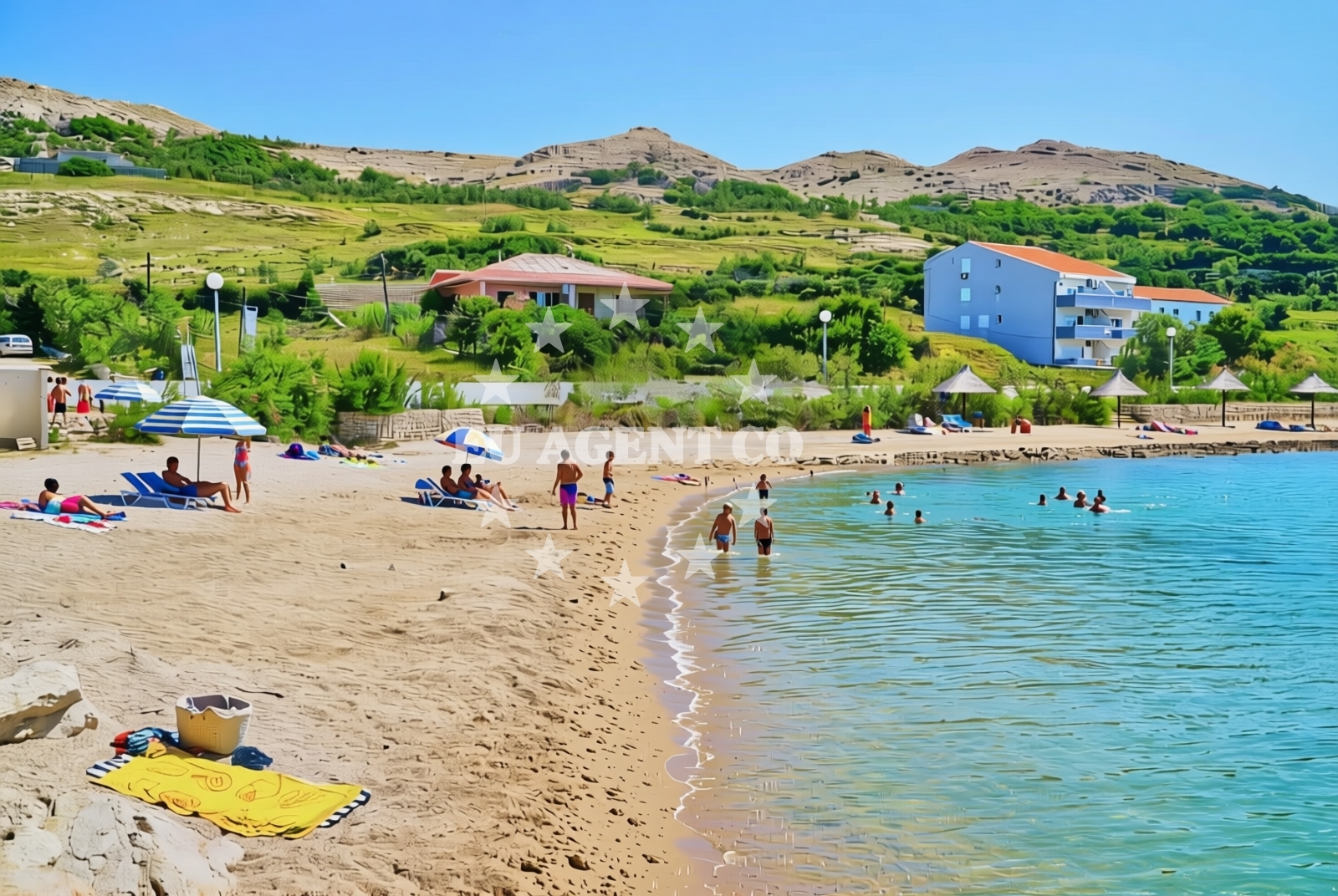 Overview of Dinjiška istok, Dinjiška (Pag) Beach in Dinjiška istok