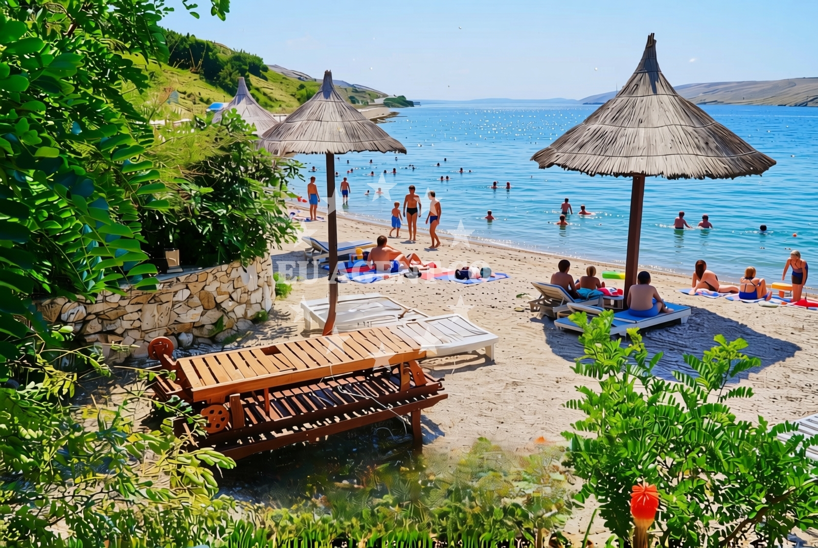 Sea and coastal view of Dinjiška (Pag): beaches and coves (3) in Dinjiška (Pag)