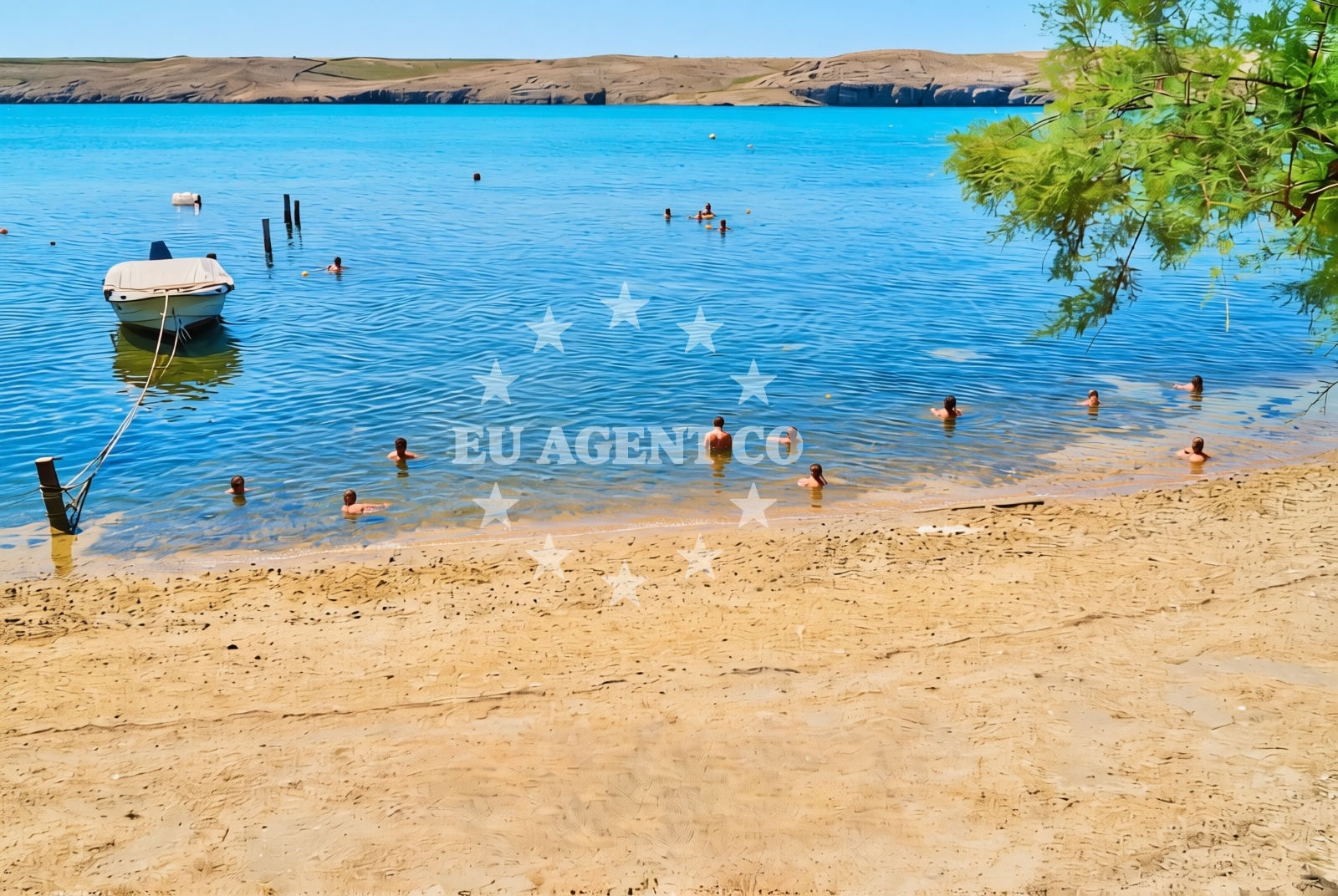 Beach facilities and surroundings at Dinjiška zapad, Dinjiška (Pag) Beach in Dinjiška zapad