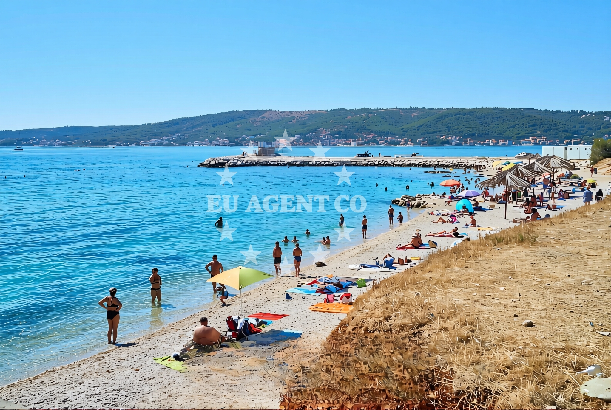 Overview of Divulje: beaches and coves in Divulje