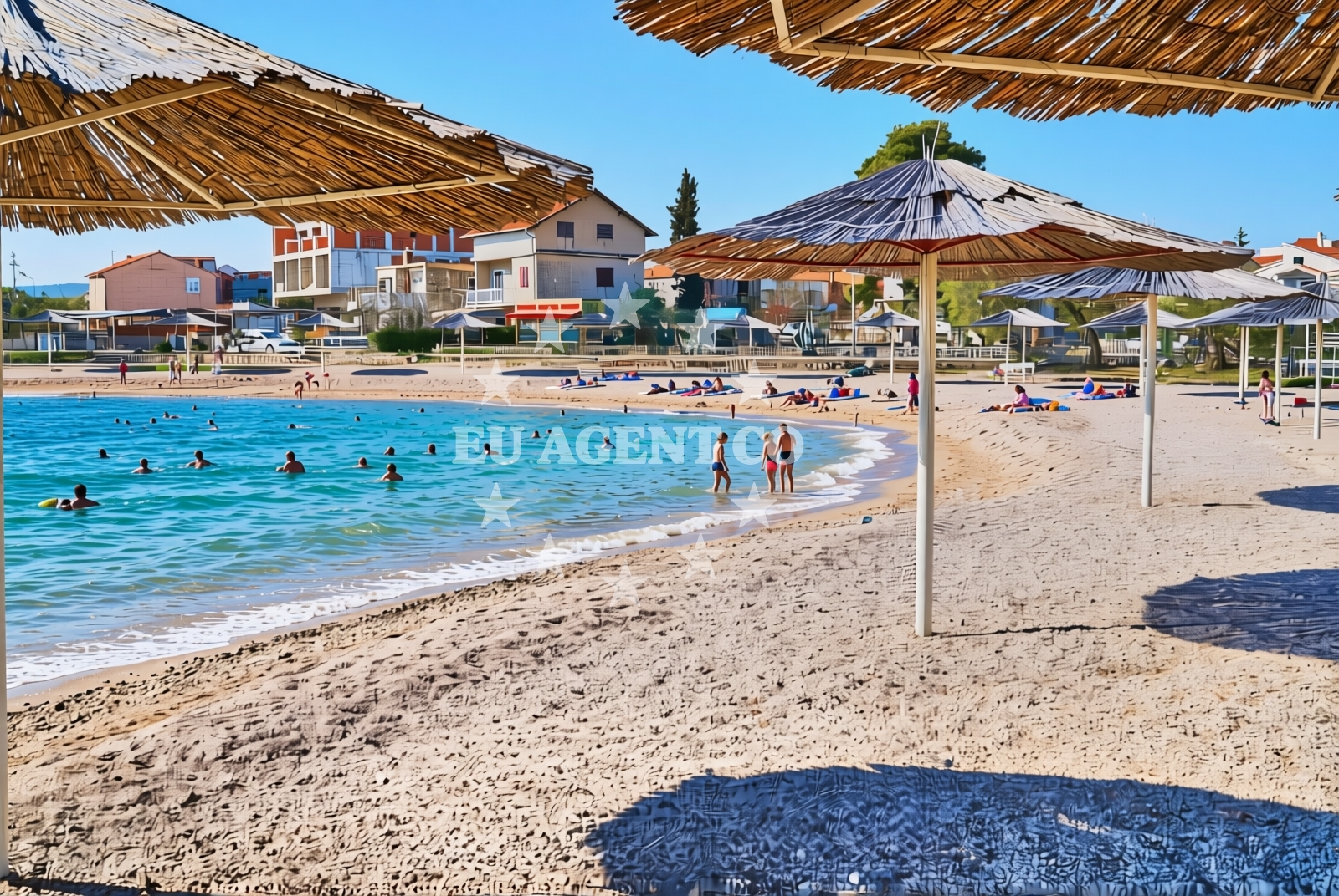Overview of Dječja plaža, Srima Beach in Dječja plaža