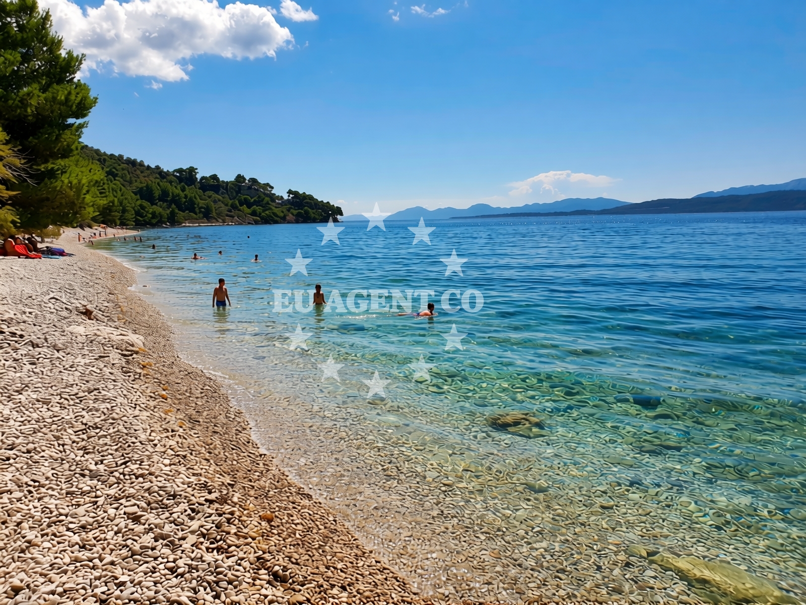Overview of Djevicanska beach in igrane 206/A, Igrane