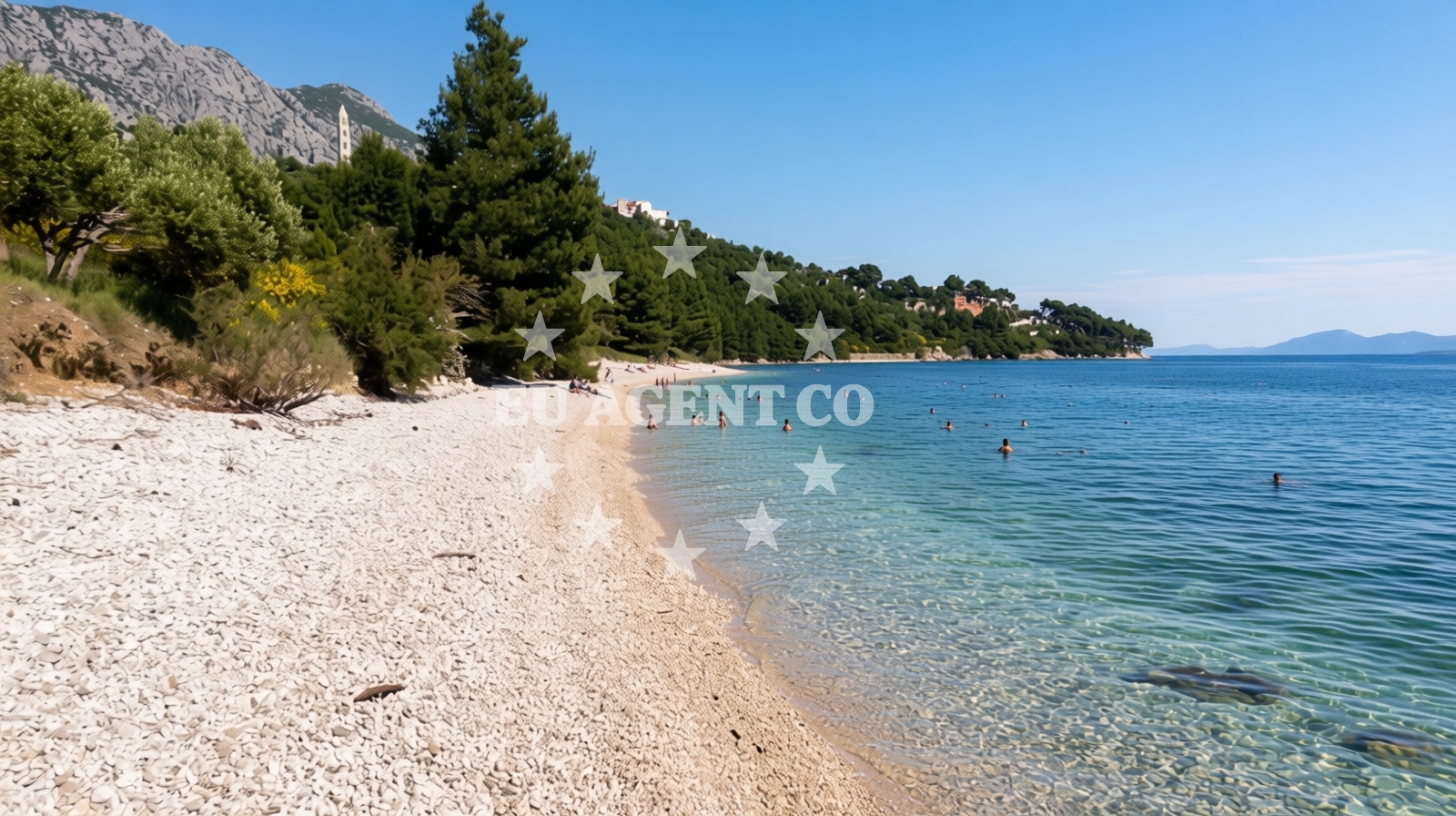 Beach facilities and surroundings at Djevicanska beach in igrane 206/A, Igrane