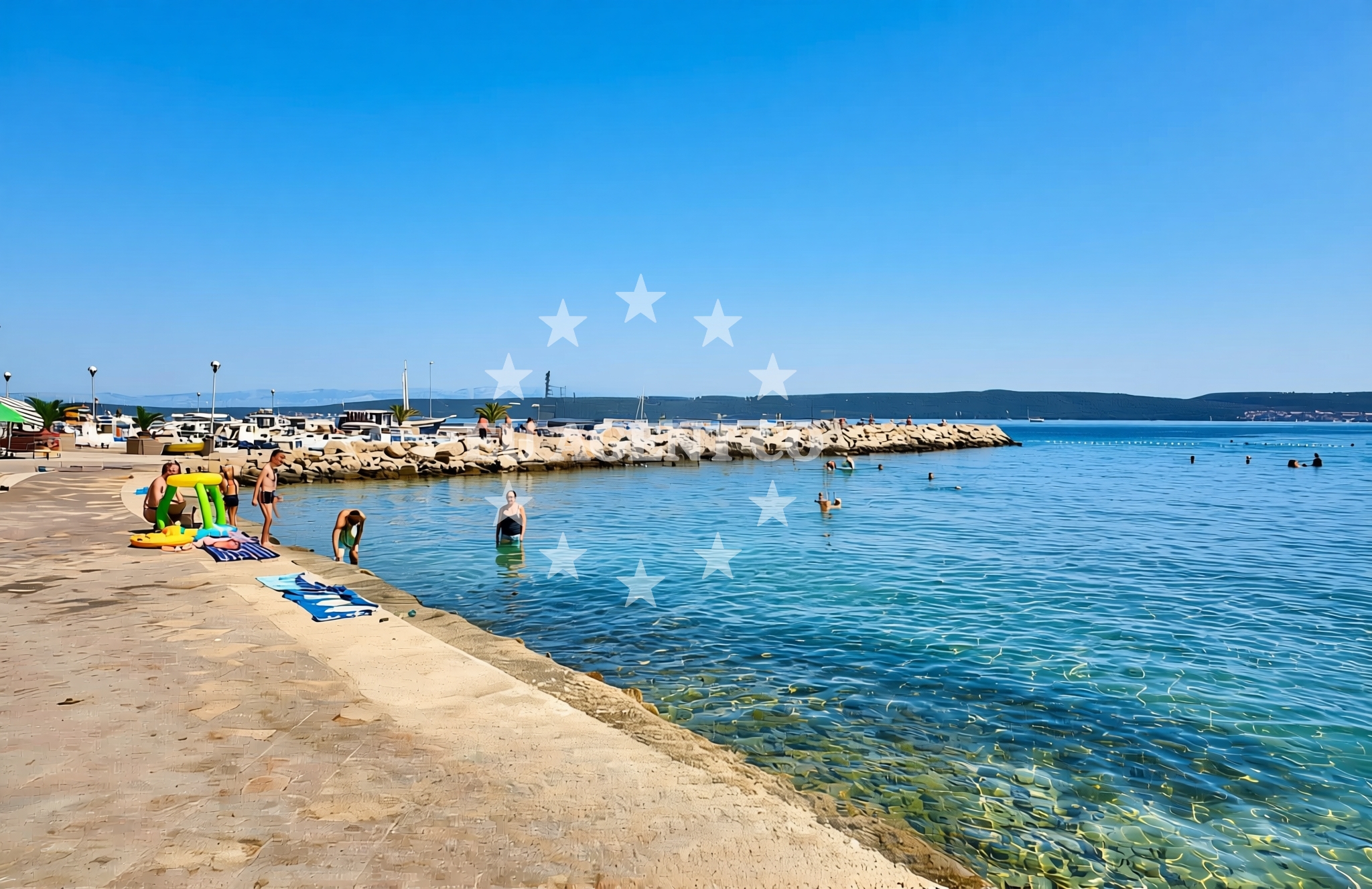 Shoreline and swimming area at Dobropoljana (Pašman): beaches and coves (1) in Dobropoljana (Pašman)