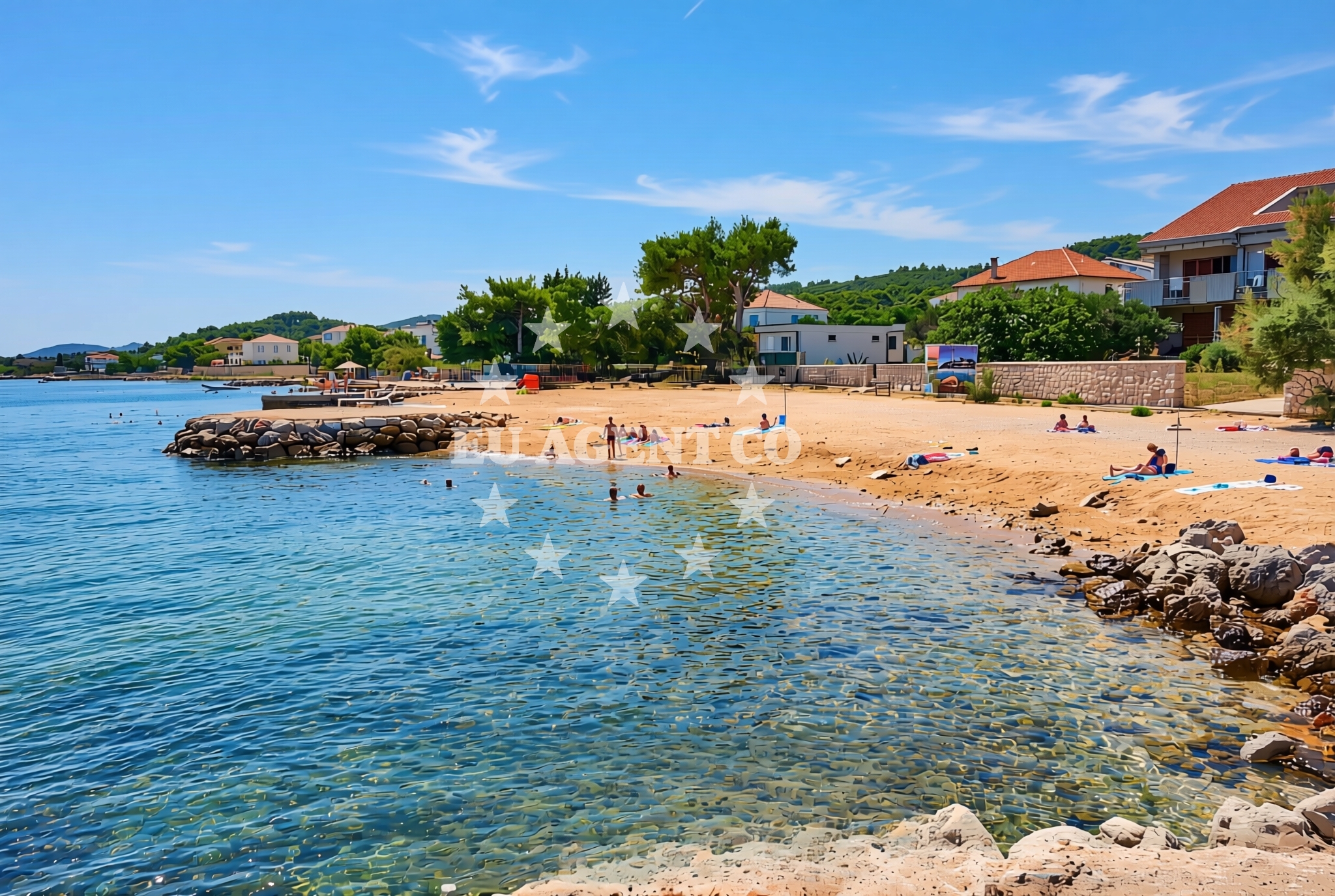 Beach facilities and surroundings at Dobropoljana (Pašman): beaches and coves (1) in Dobropoljana (Pašman)