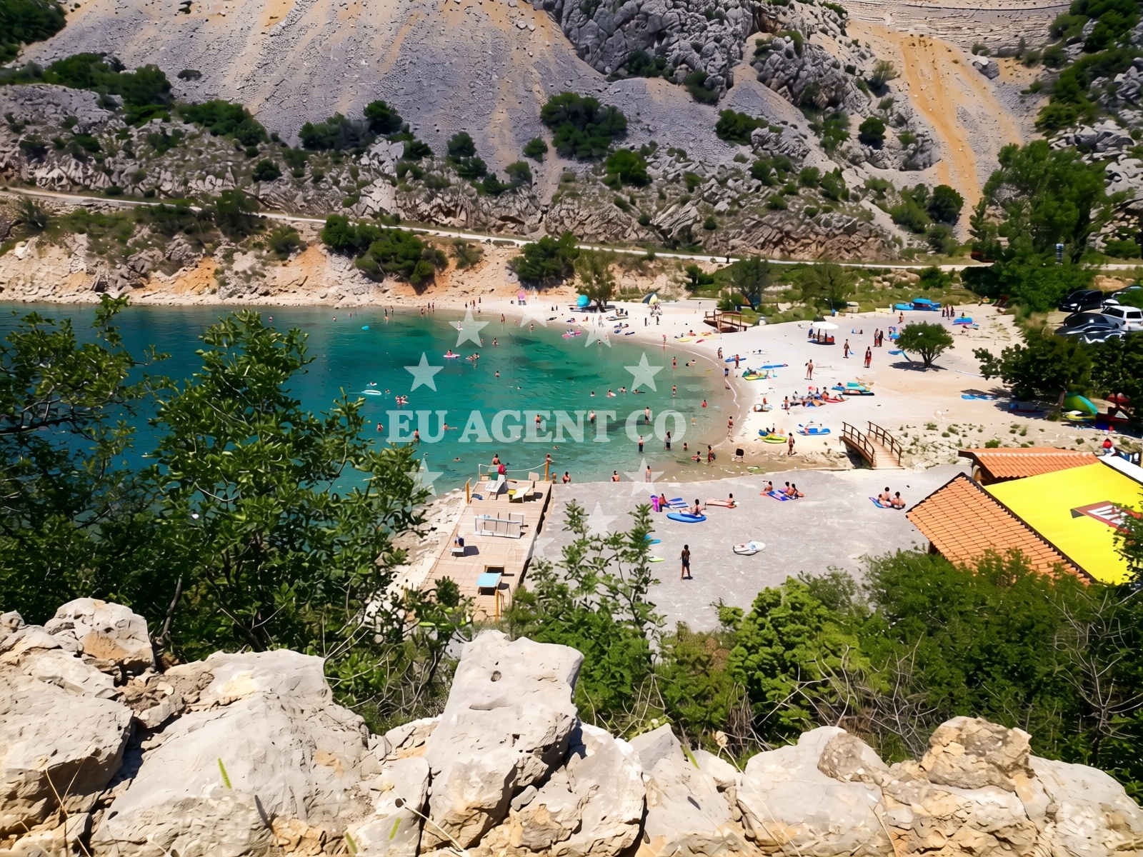 Sea and coastal view of Dog beach in Dugno 43, Povile