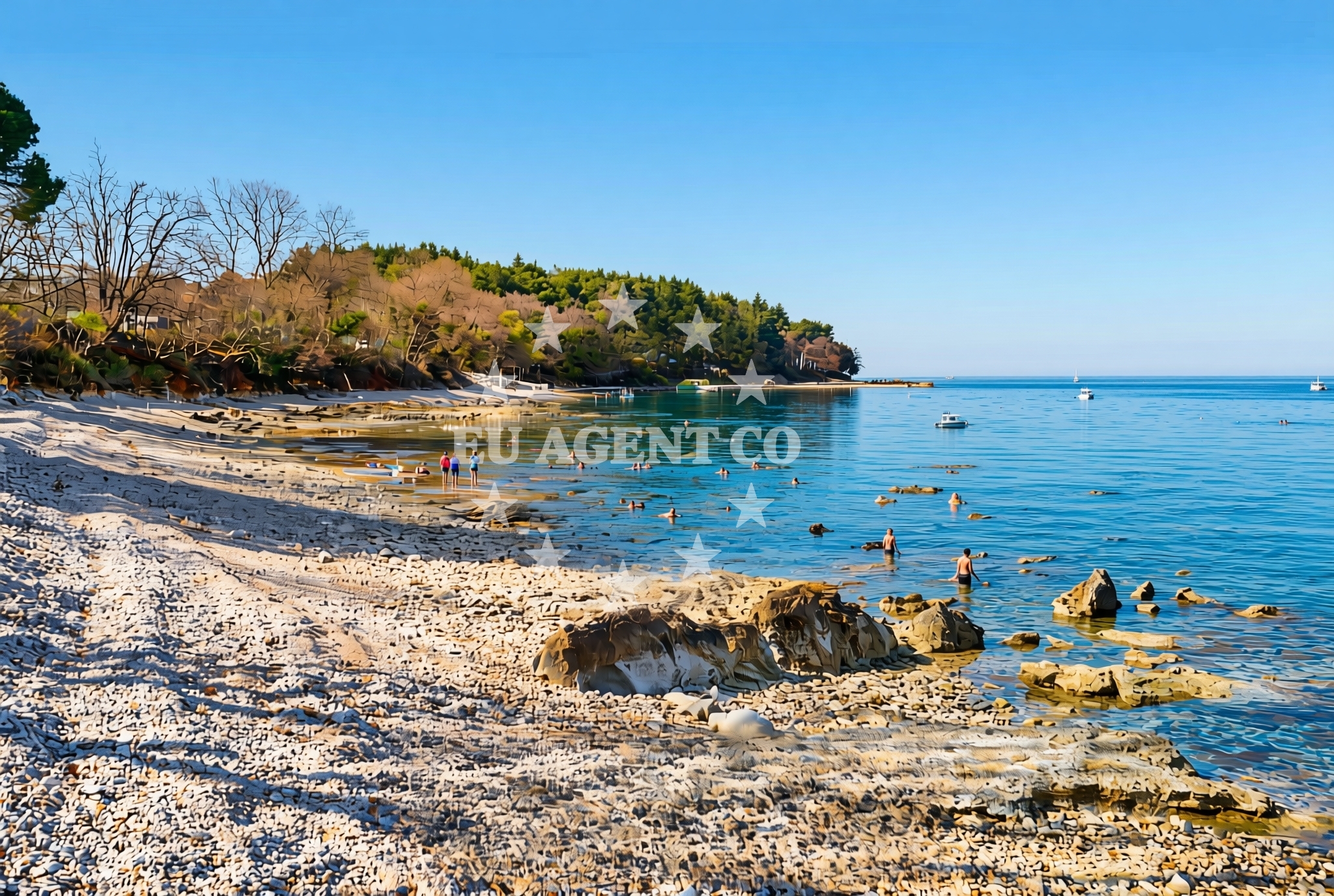 Additional view of Dog Dreams beach in Kastanija, Novigrad Istria