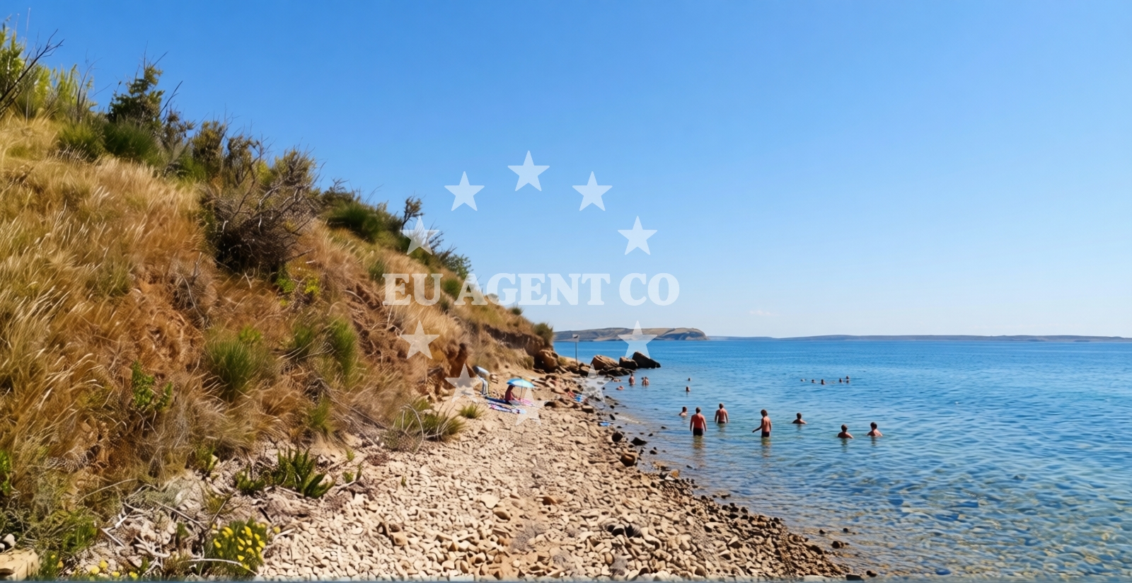 Shoreline and swimming area at Dogs beach in Rtina I 257 E 0, Rtina