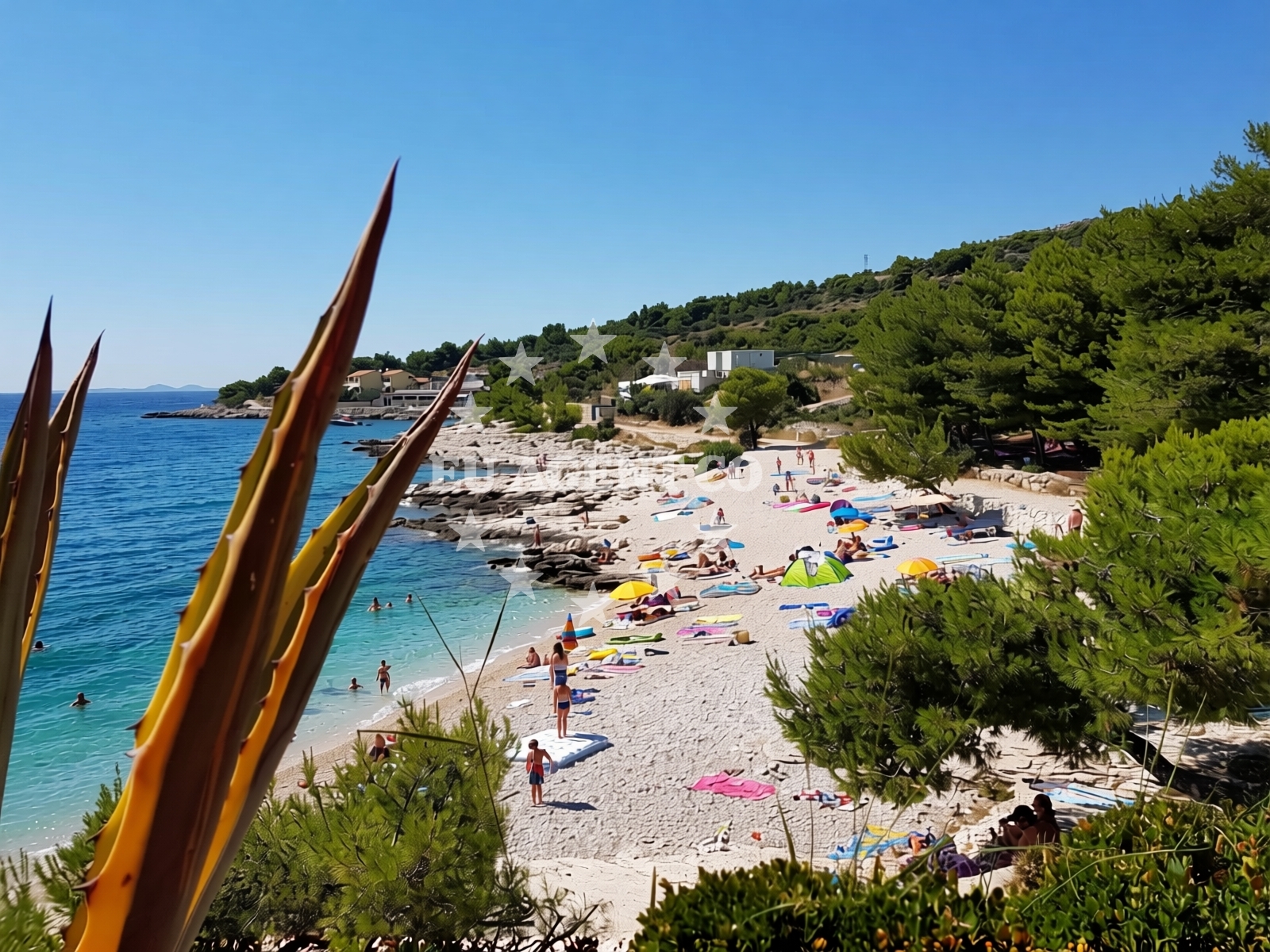 Overview of Dolac beach in Ul. Rtić I 9A Apartment, Dolac