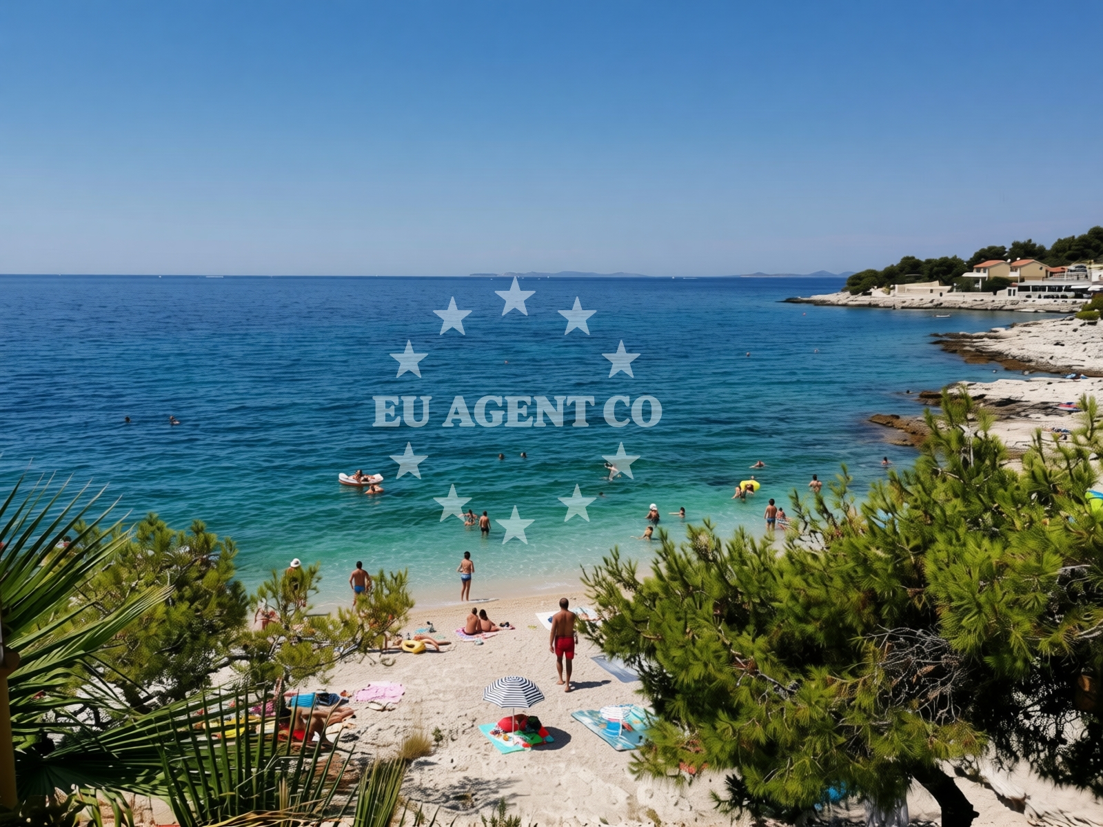 Shoreline and swimming area at Dolac beach in Ul. Rtić I 9A Apartment, Dolac