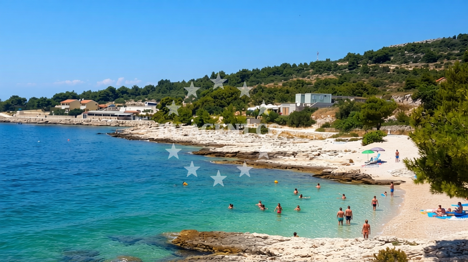 Sea and coastal view of Dolac beach in Ul. Rtić I 9A Apartment, Dolac
