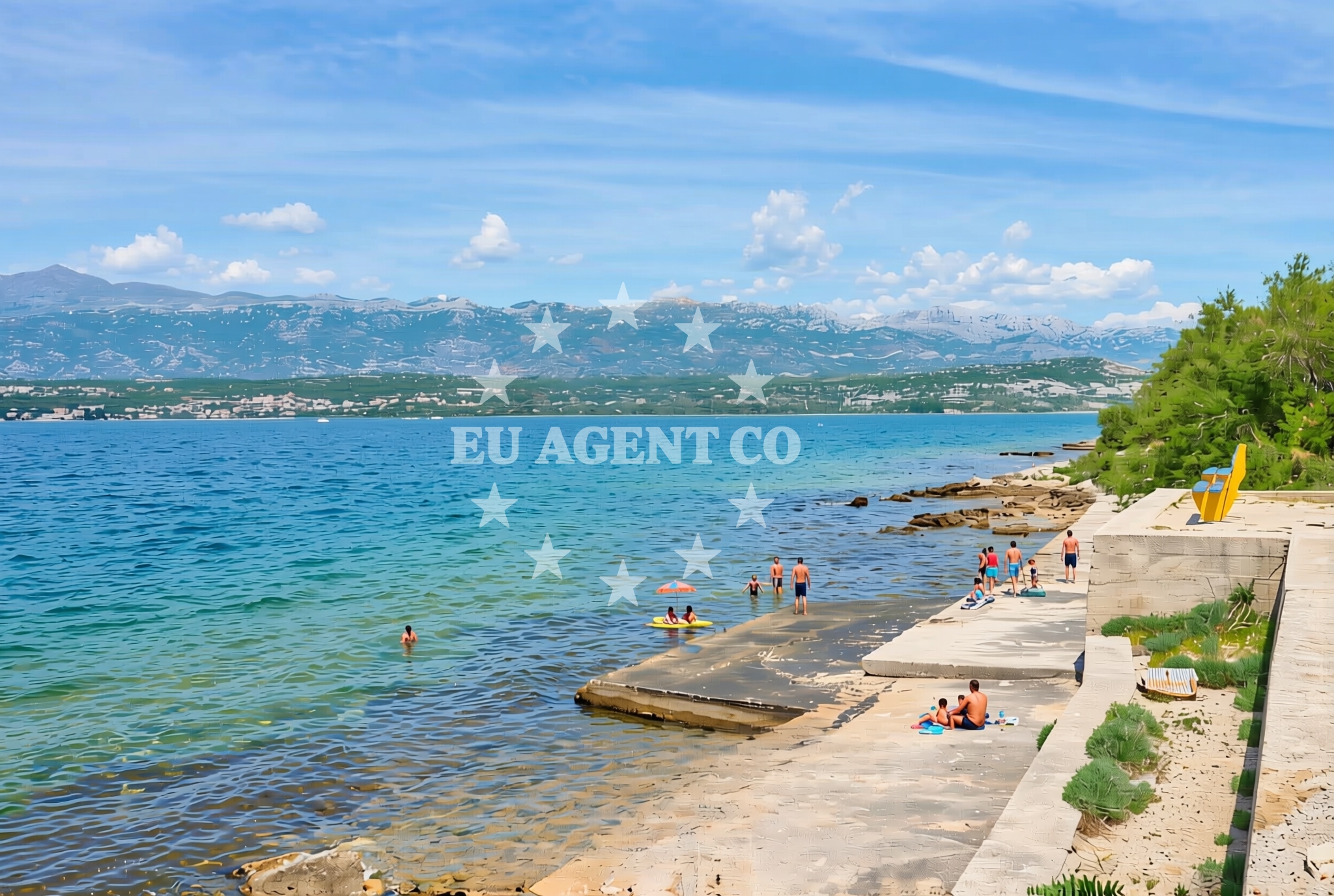 Overview of Dolac, Novigrad (Zadarska županija) Beach in Dolac