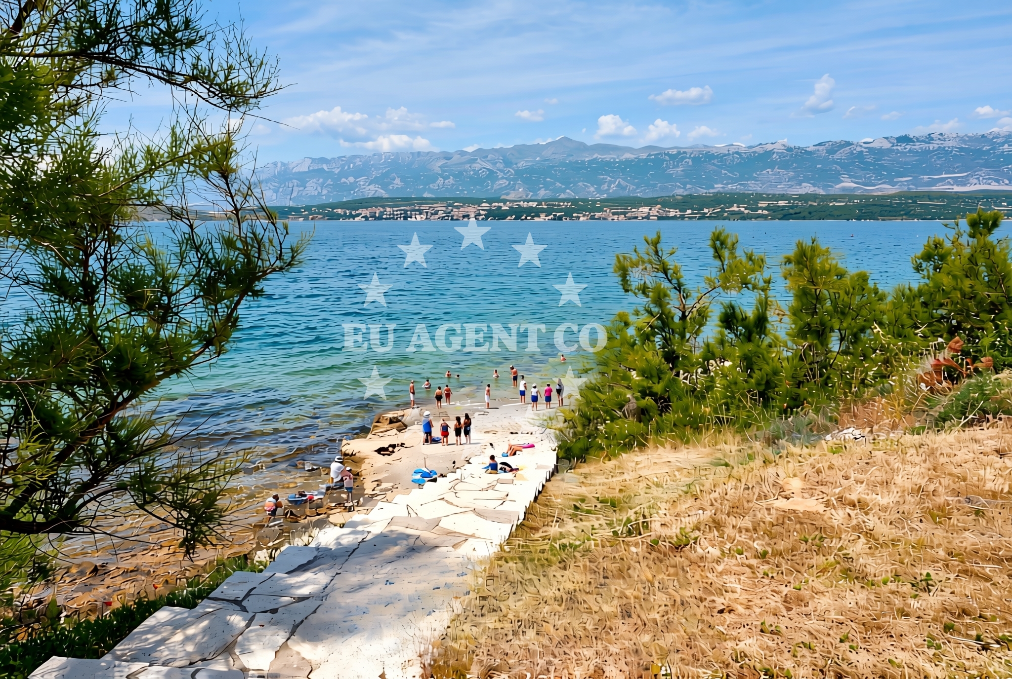 Sea and coastal view of Dolac, Novigrad (Zadarska županija) Beach in Dolac