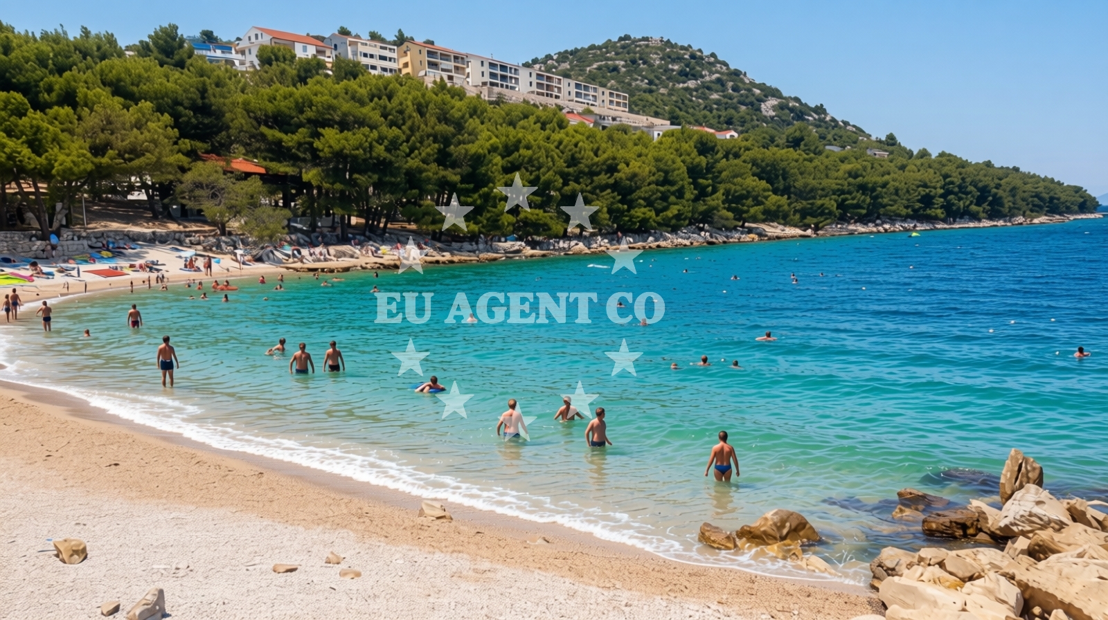 Sea and coastal view of Dolaske Drage beach in 16 Ulica Zdeslava Turića, Drage