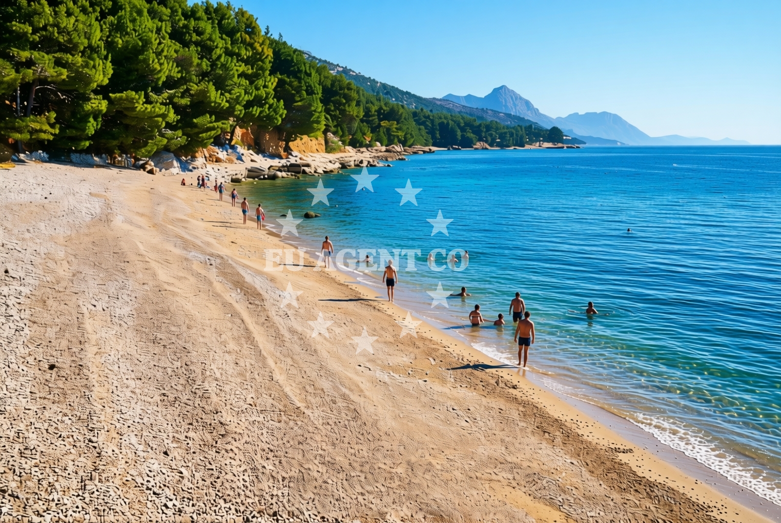Overview of Dole zapad, Drvenik (Gradac) Beach in Dole zapad