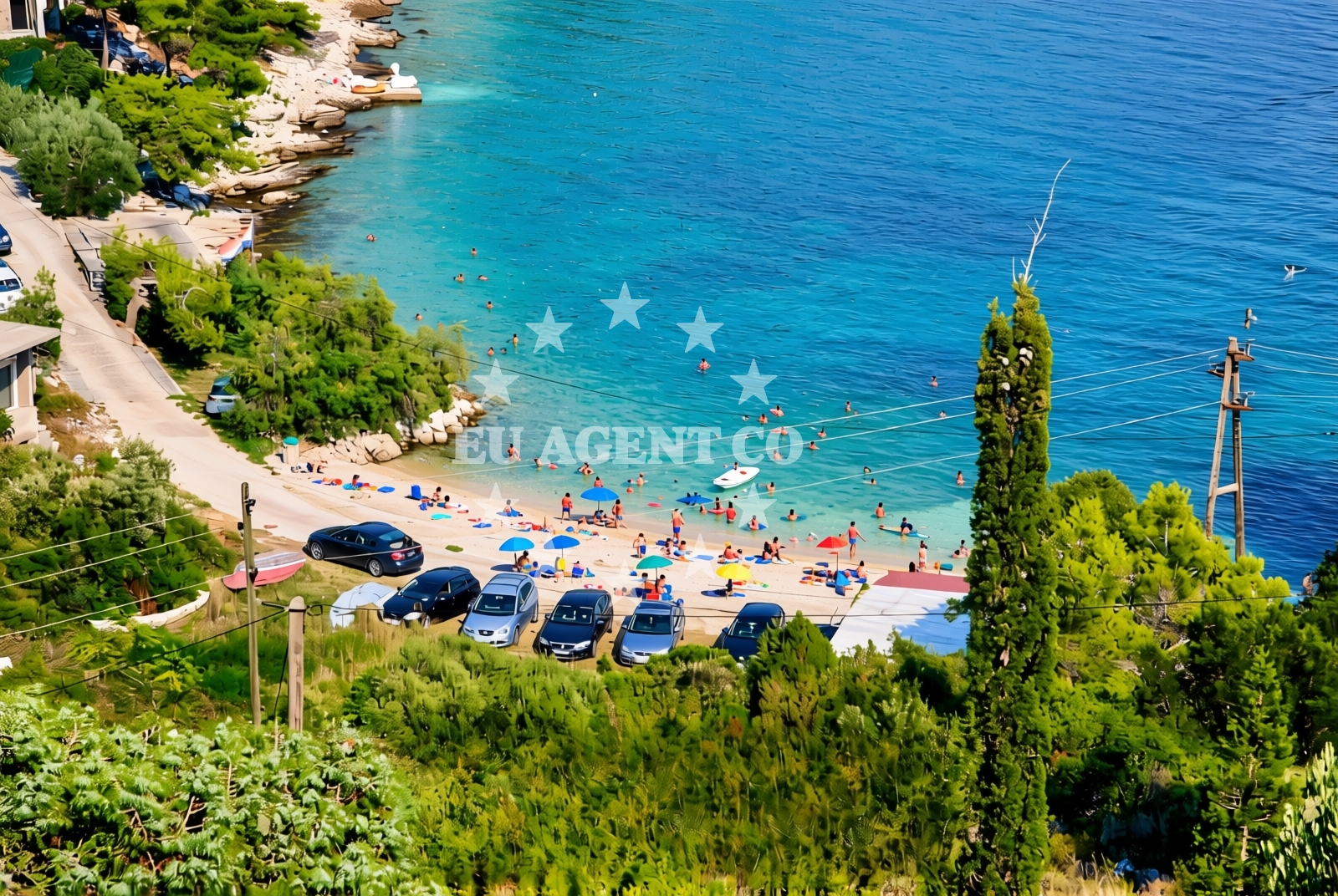 Shoreline and swimming area at Doli: beaches and coves (1) in Doli