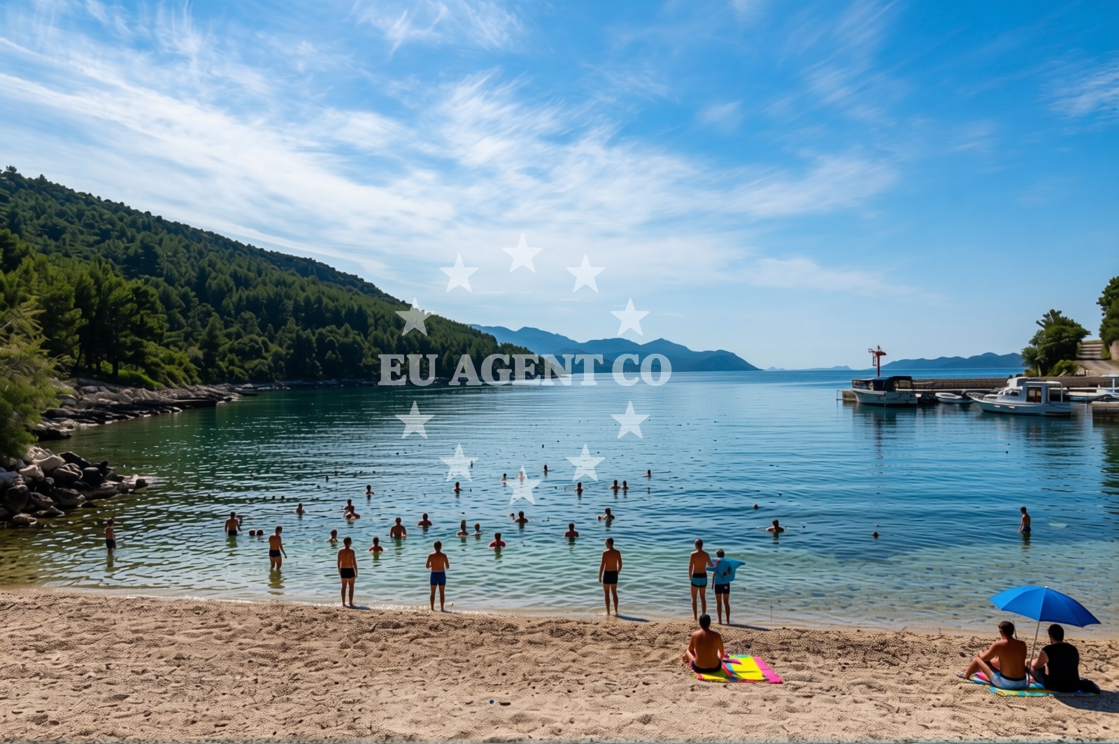 Shoreline and swimming area at Doli u Dolima in Plo?a 9, Zaton Doli