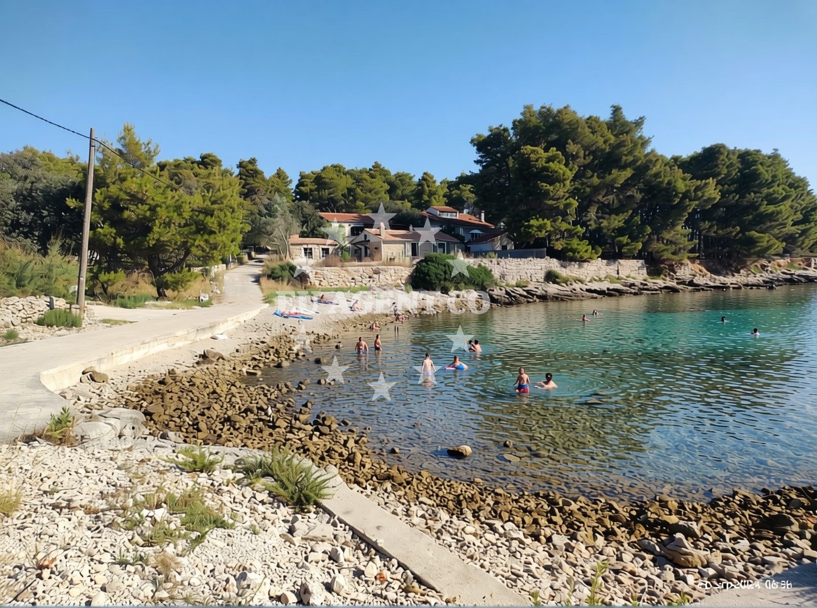 Overview of Dolinje Beach in Veli Iž 322c, Veli Iž