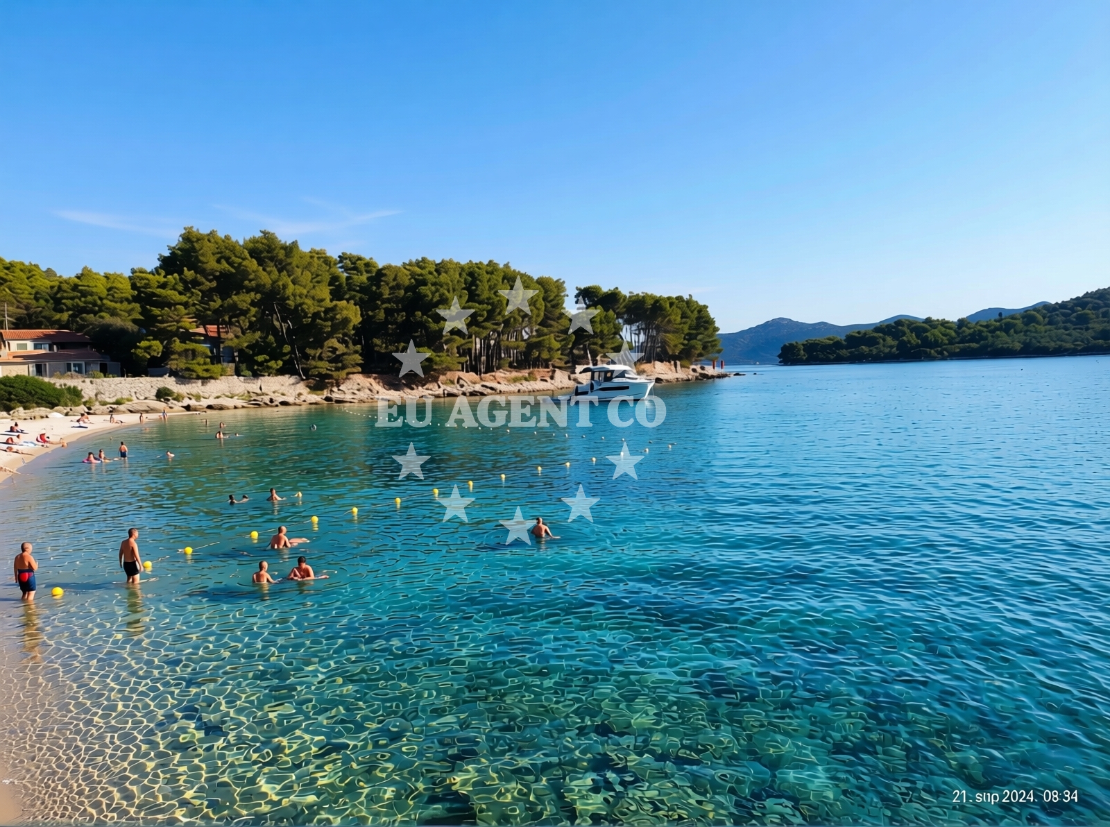 Beach facilities and surroundings at Dolinje Beach in Veli Iž 322c, Veli Iž