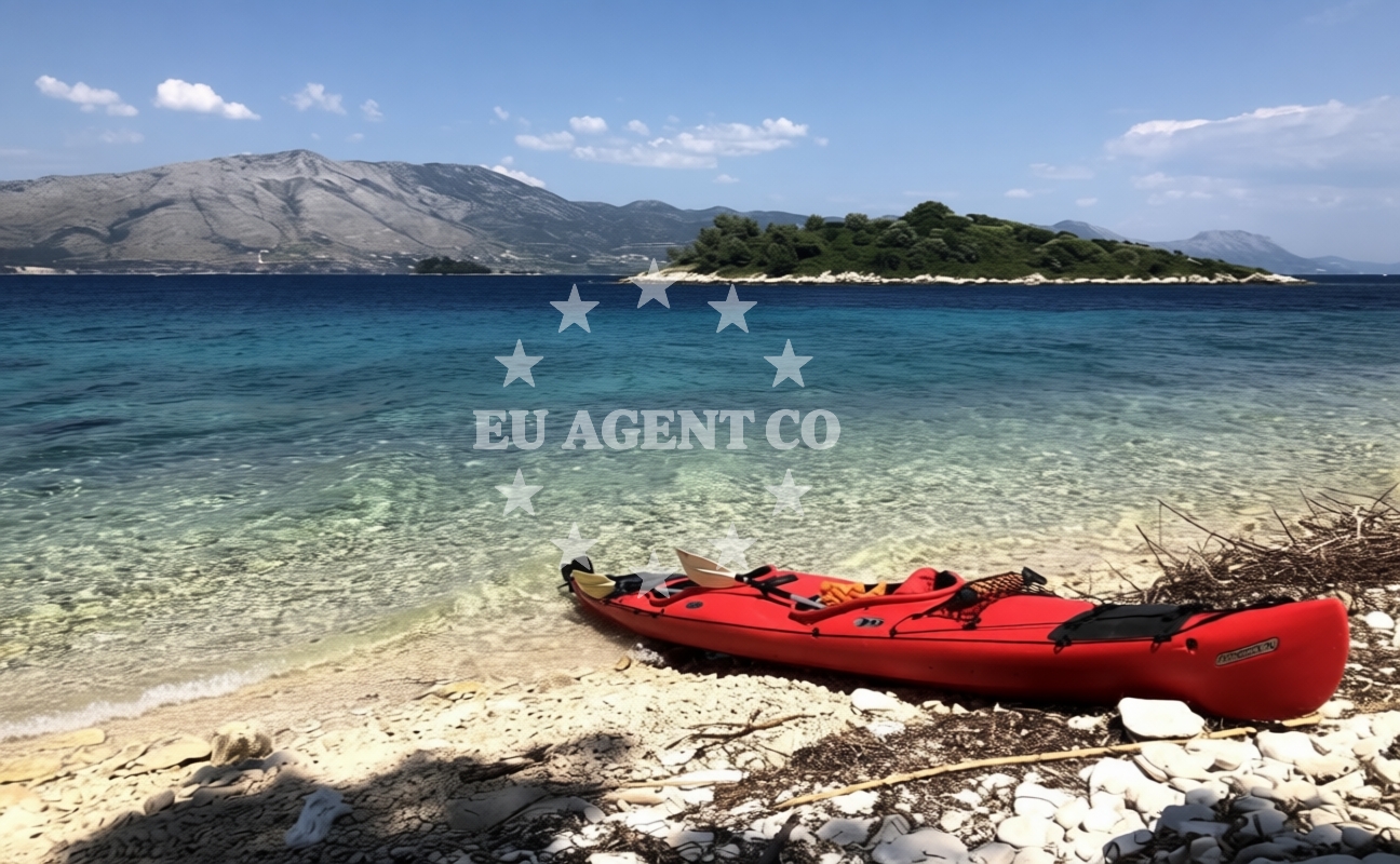 Shoreline and swimming area at Domince beach in Ulica 99, Korčula