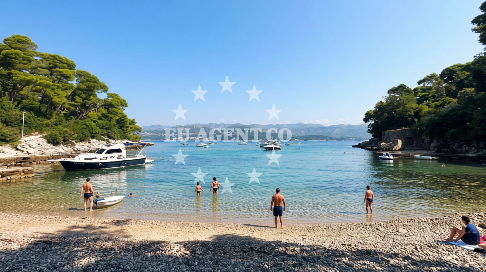 Overview of Don Divan Beach in Gornje Čelo 32, Dubrovnik
