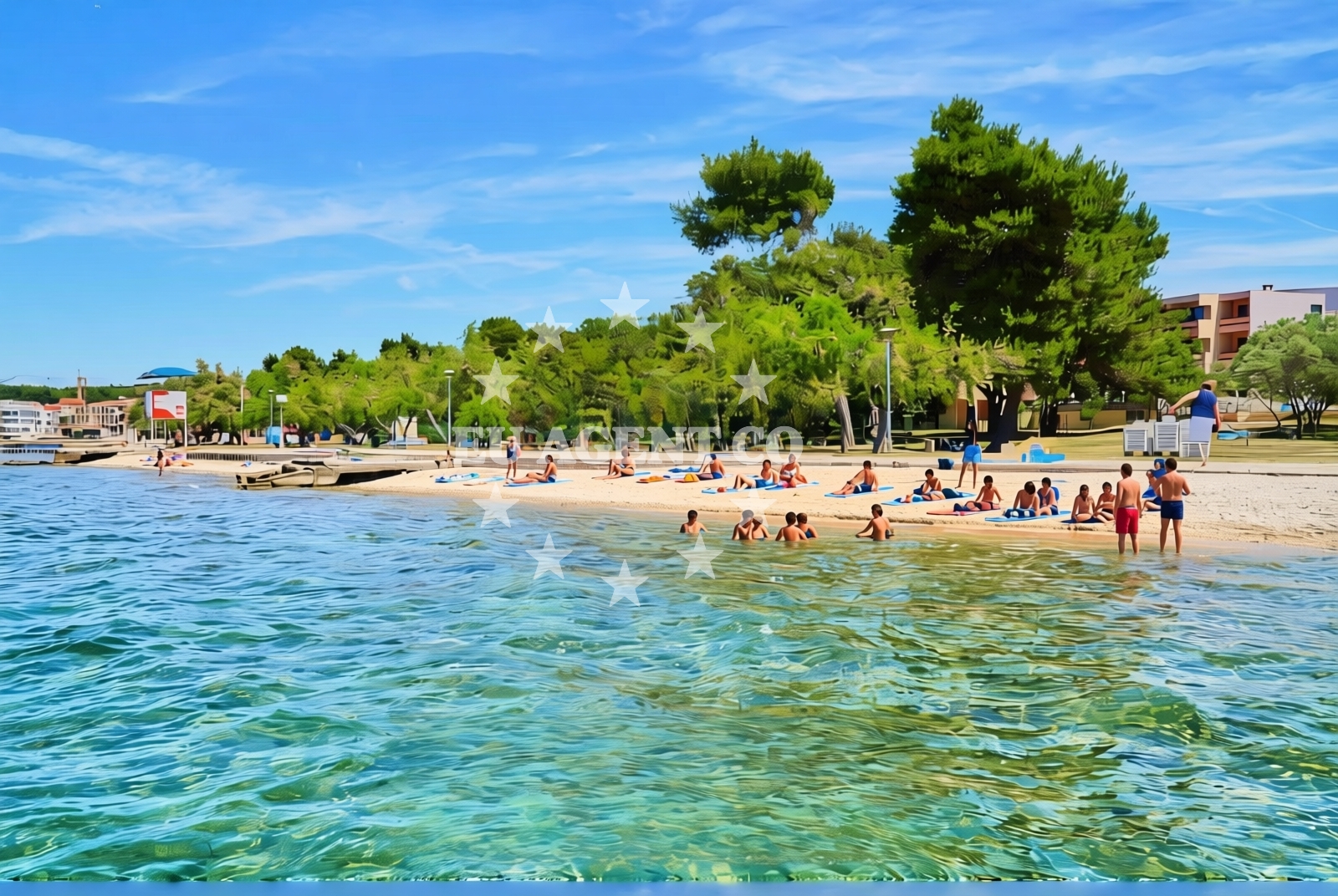 Overview of Donat, Zadar Beach in Donat