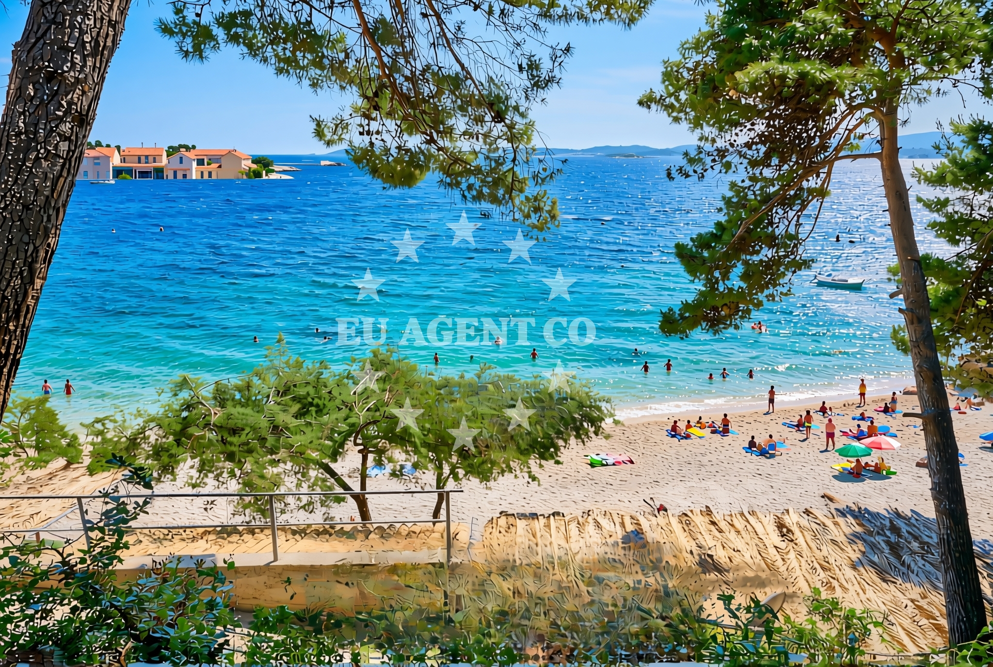Shoreline and swimming area at Donja Banda: beaches and coves (3) in Donja Banda