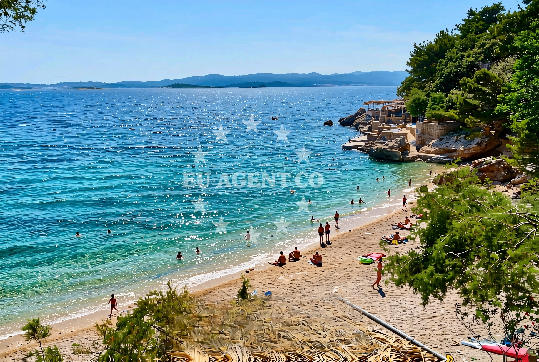 Sea and coastal view of Donja Banda: beaches and coves (3) in Donja Banda